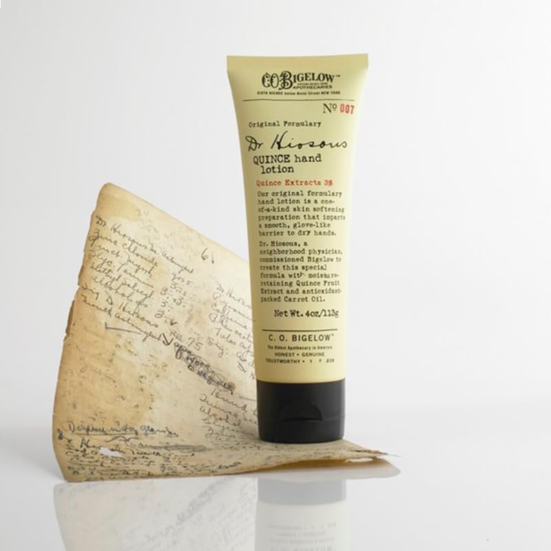 C. O. Bigelow Dr. Hiosous Quince Hand Lotion No. 007 – Pack of 2, 4 fl oz, Unscented