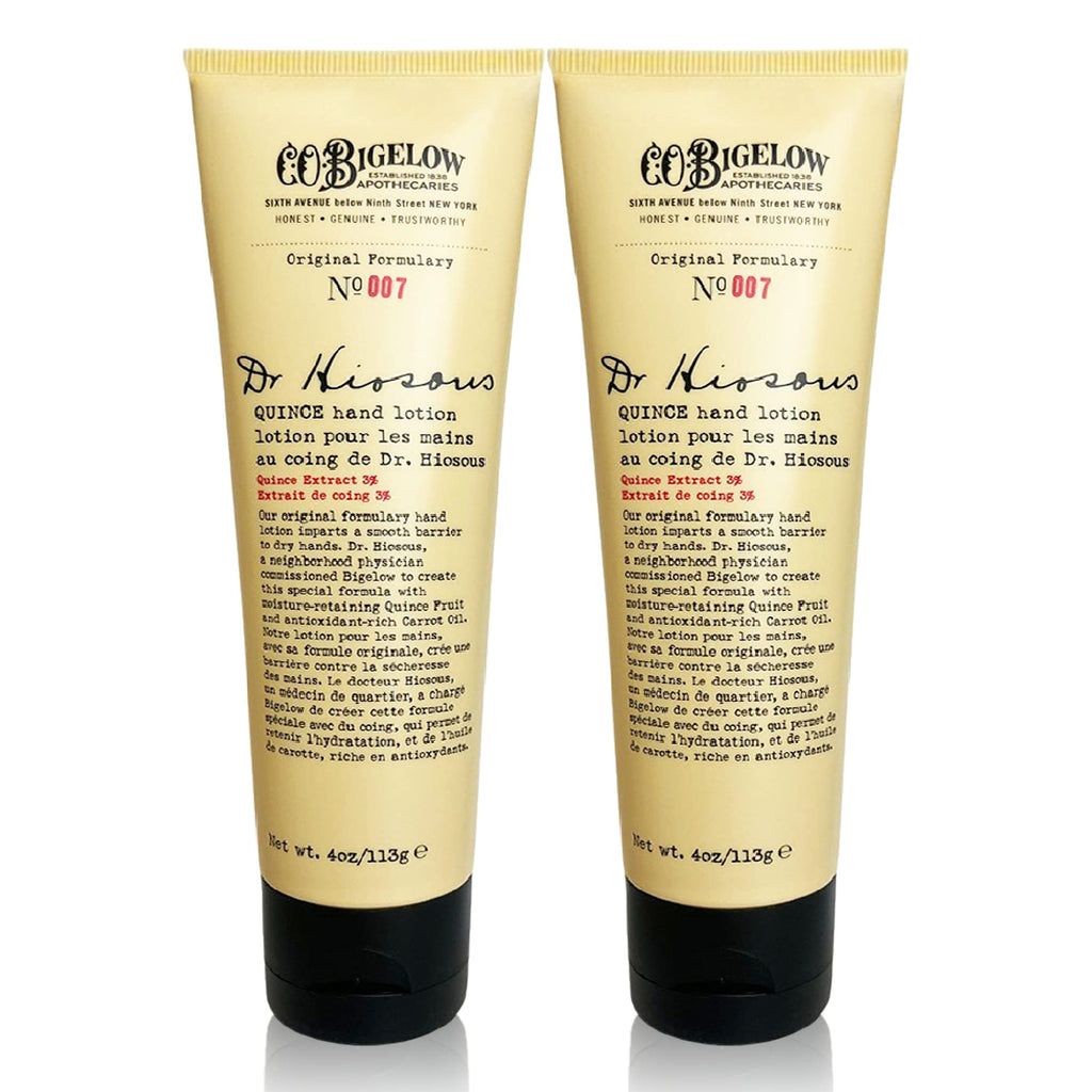 C. O. Bigelow Dr. Hiosous Quince Hand Lotion No. 007 – Pack of 2, 4 fl oz, Unscented