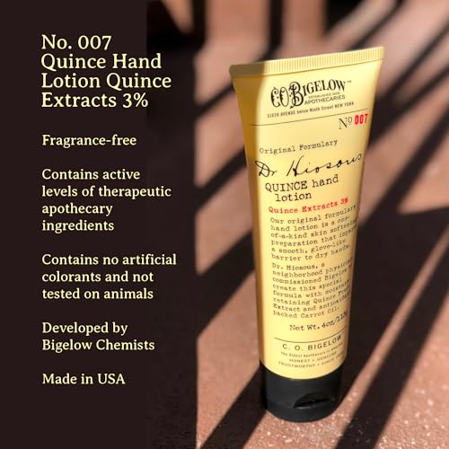 C. O. Bigelow Dr. Hiosous Quince Hand Lotion No. 007 – Pack of 2, 4 fl oz, Unscented