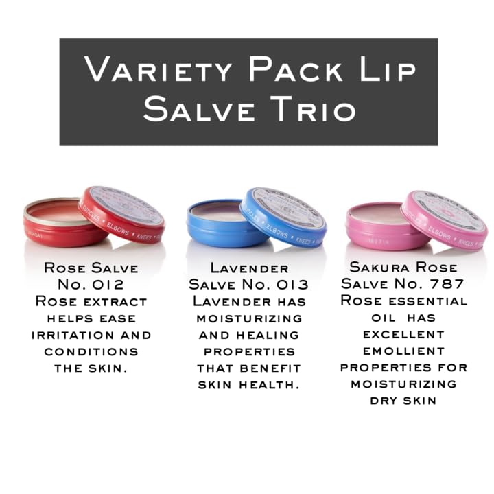 C.O. Bigelow Assorted Salve Tins – Rose, Lavender & Sakura Rose (0.8 oz each)