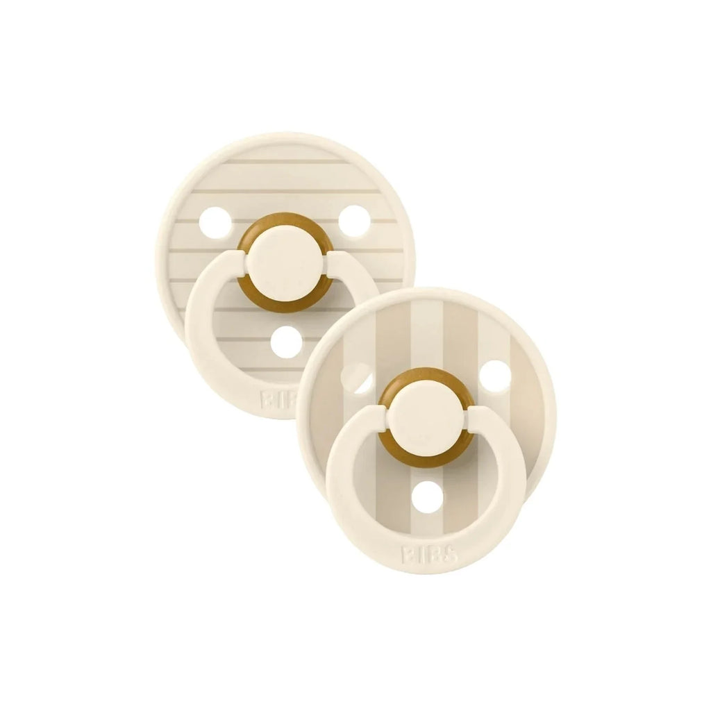 BIBS Pin Latex Soothers 6+ months Pack of 2 - Ivory & Vanilla