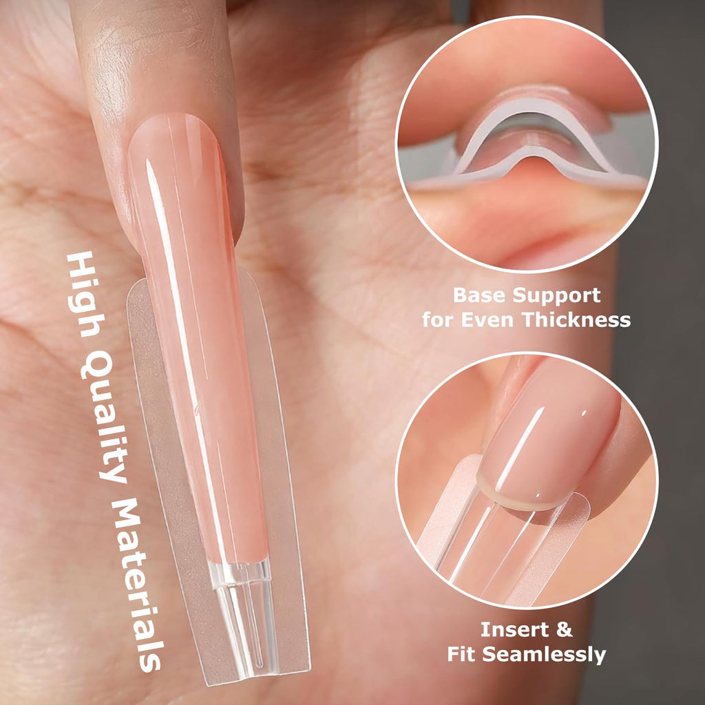 C12rtive Sandwich Nails Dual Forms – 280Pcs Reusable Nail Extension Forms