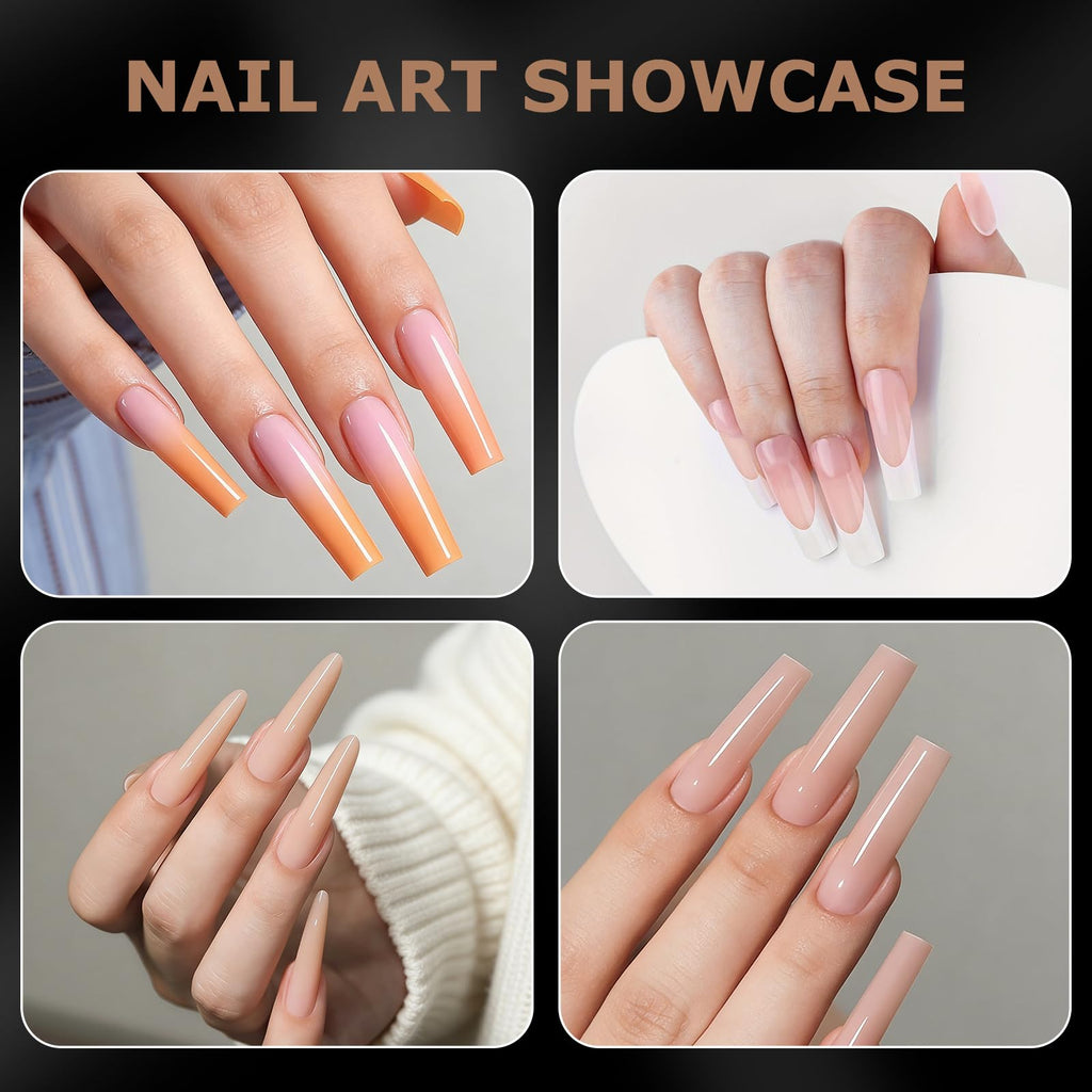 C12rtive Sandwich Nails Dual Forms – 280Pcs Reusable Nail Extension Forms