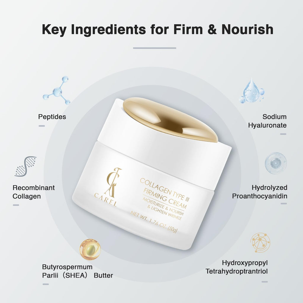 CA CAREL Peptides Collagen Firming Cream – Advanced Peptide Complex & Ceramides