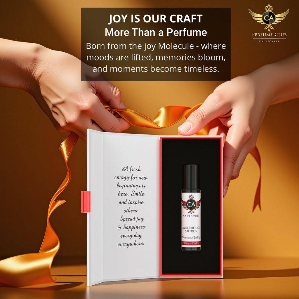 CA Perfume Amber Rouge Saffron Oil — Alcohol-Free Fragrance Roll-On (2-Pack)