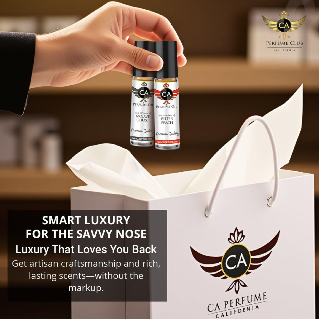 CA Perfume Amber Rouge Saffron Oil — Alcohol-Free Fragrance Roll-On (2-Pack)