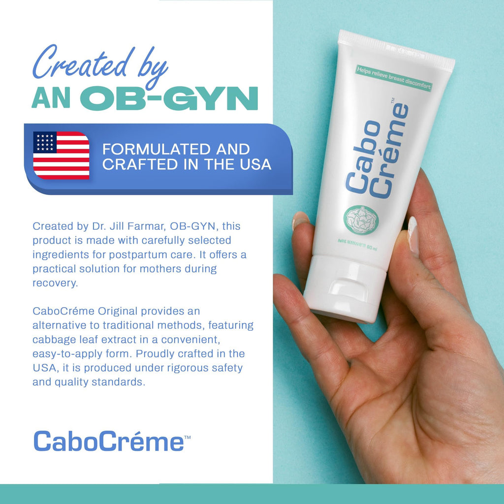 CaboCréme Cabbage Breast Cream for Engorgement & Weaning – 2-pack