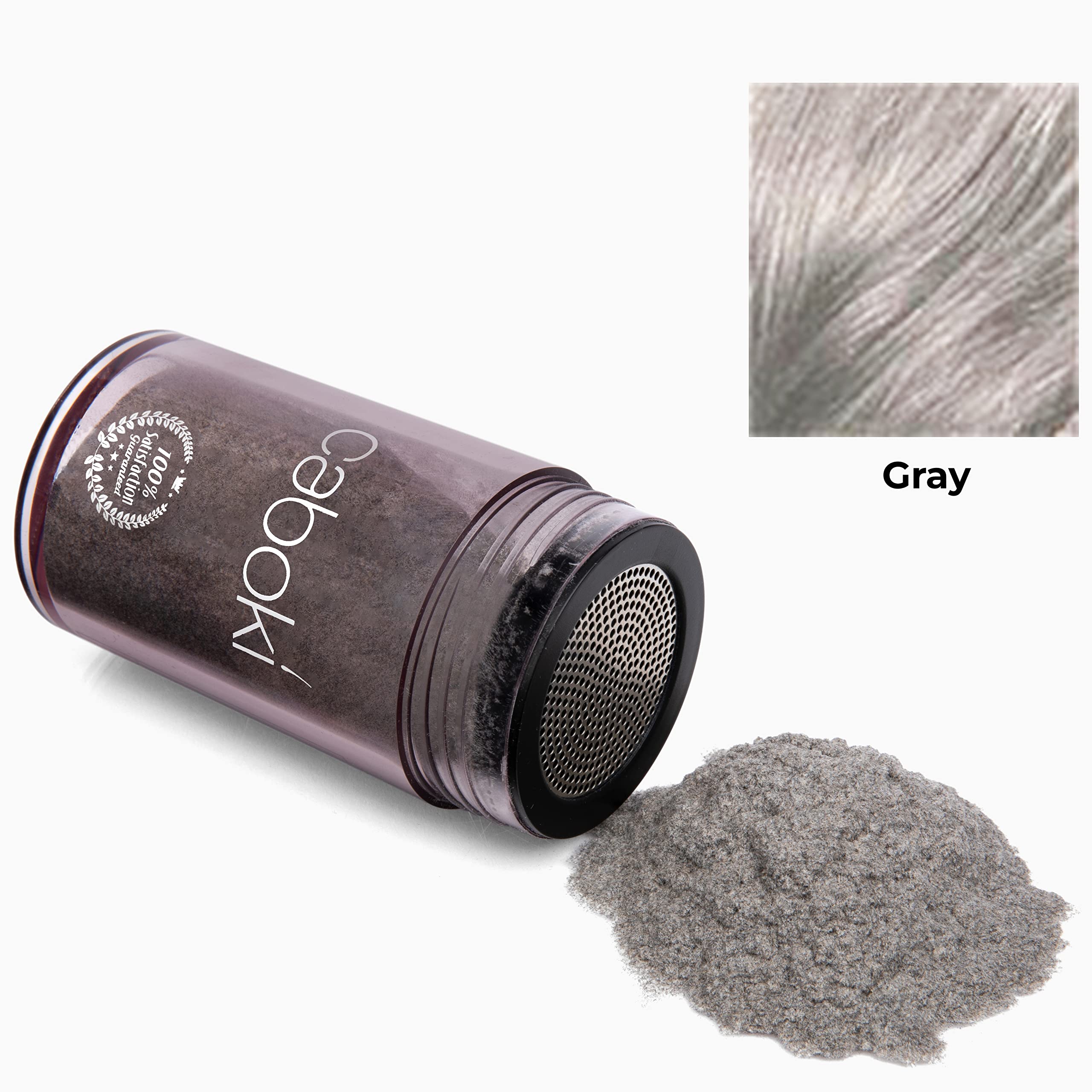 Caboki Hair Loss Concealer — All-Natural Fibers for Instant Fuller Hair (30g, 90-Day Supply, Gray)