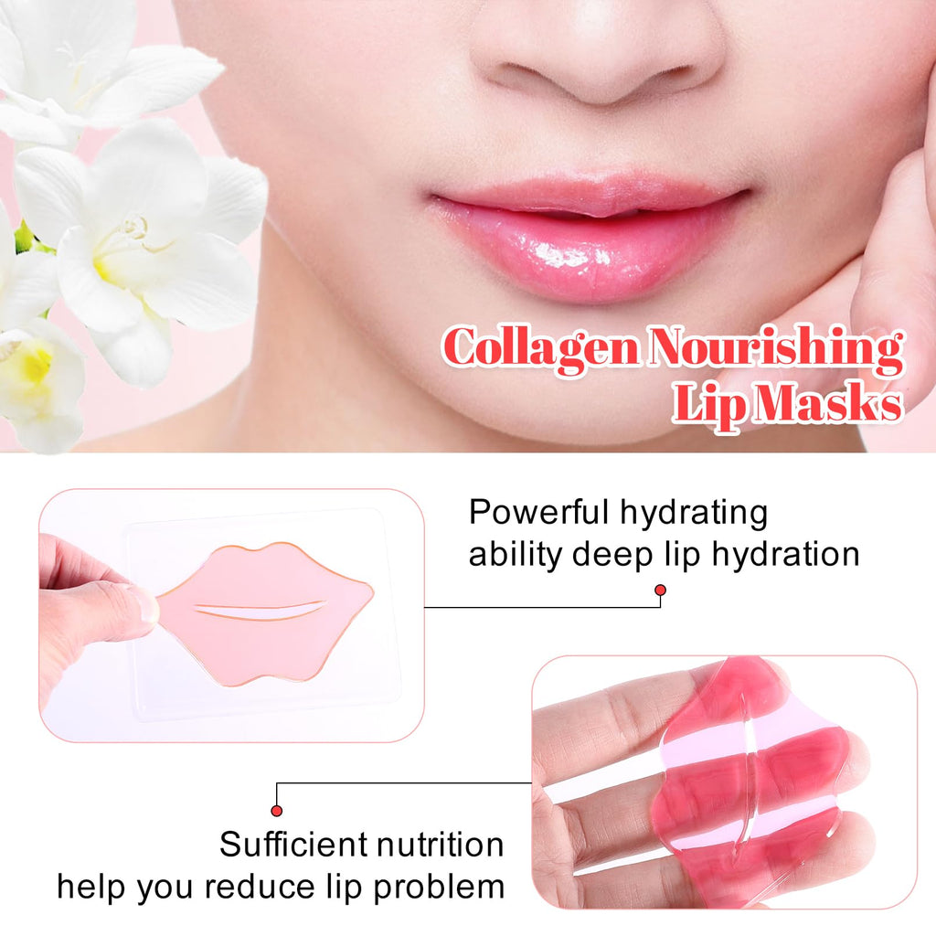CACASO Crystal Lip Masks Rose Pink – 100 Lip Mask Sheets (50/Pack, Pack of 2) Hydrating