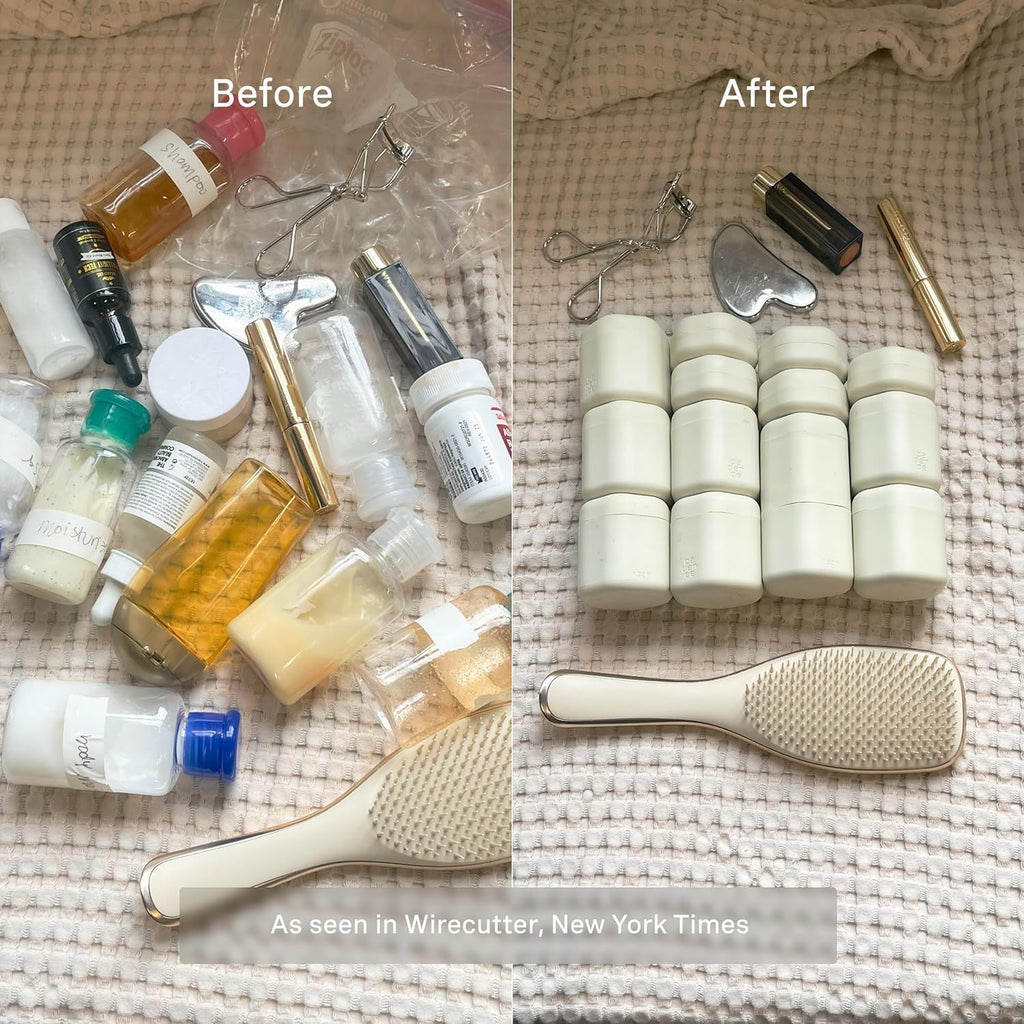 Cadence Travel Containers - 2 Piece Haircare Set | Magnetic TSA-Approved Capsules (Eucalyptus)