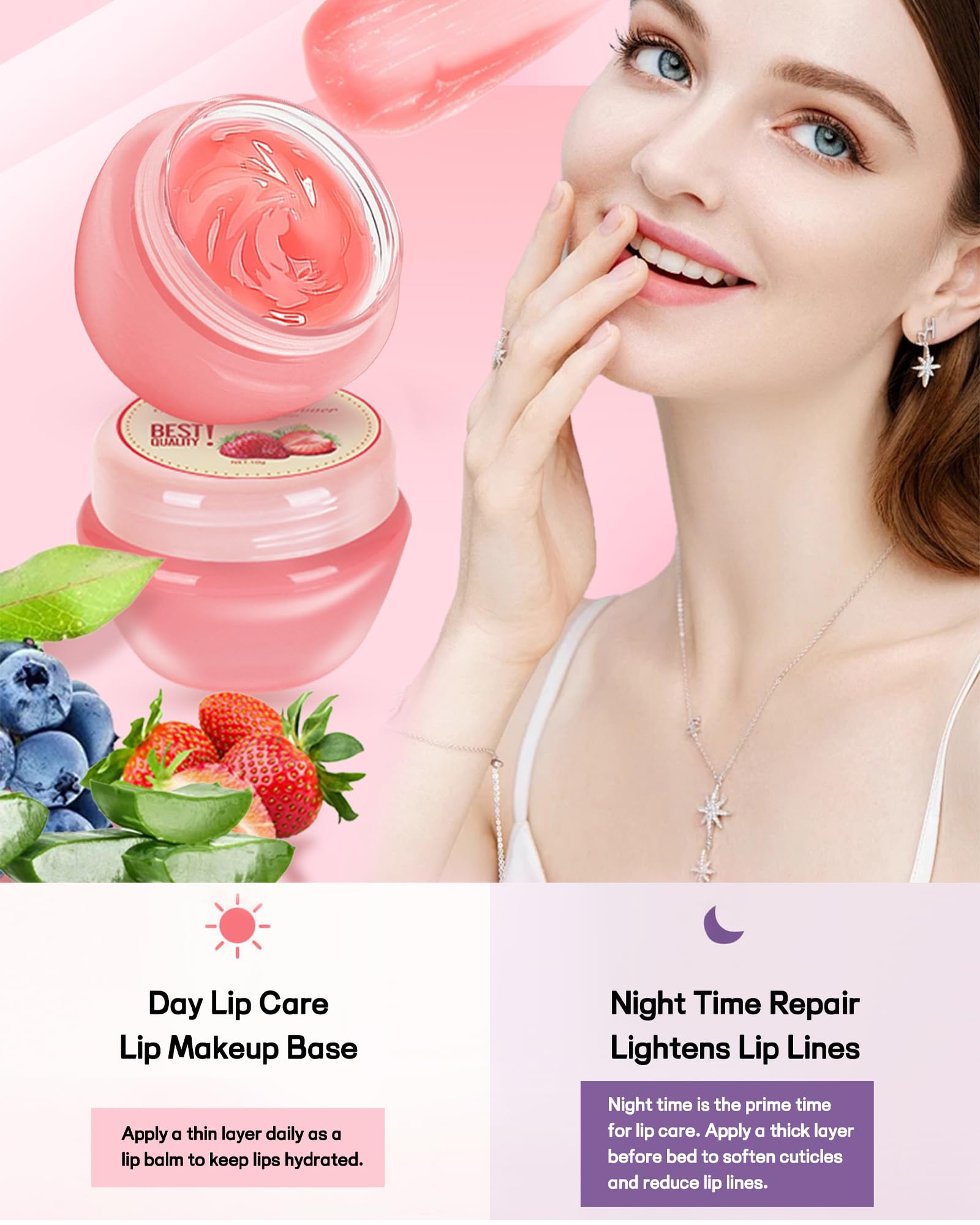 Caedelfly Lip Sleeping Mask Set – 6 Pcs Hydrating Overnight Lip Treatments