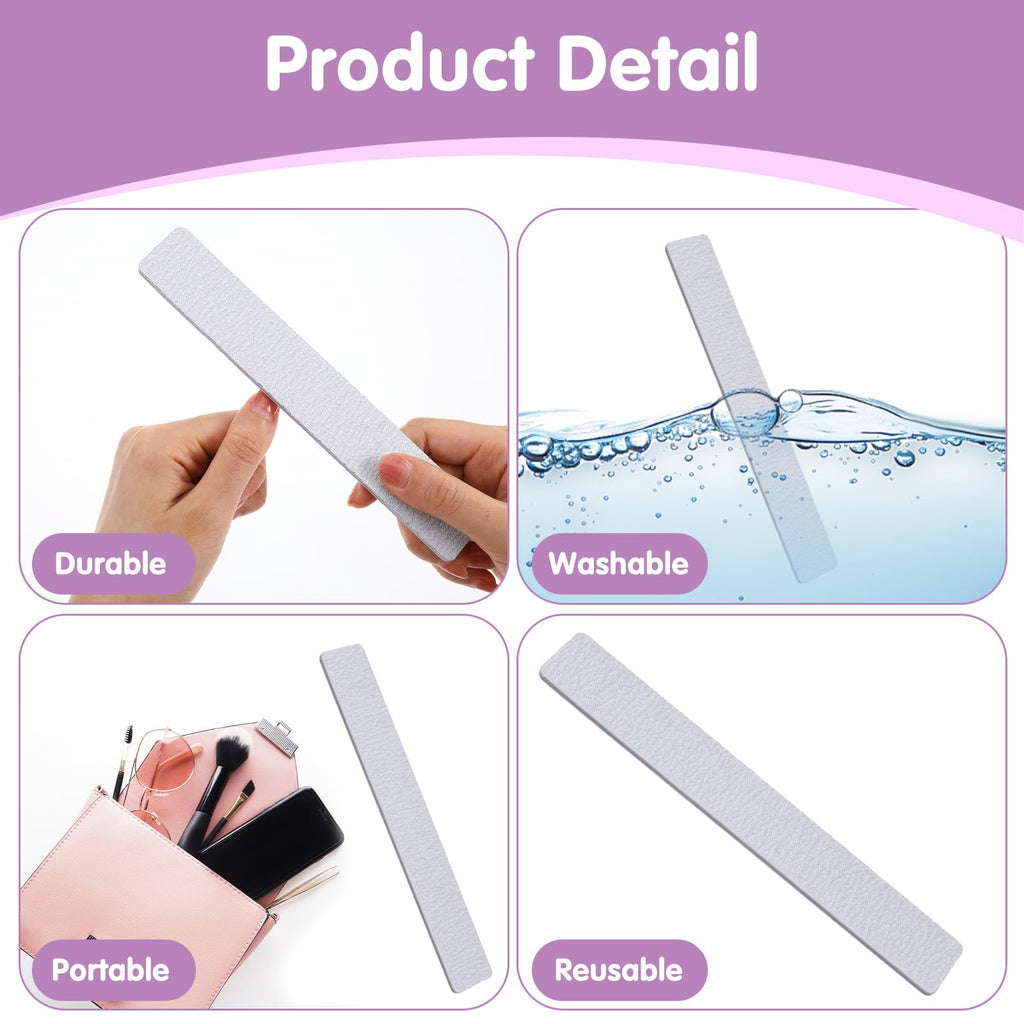 Caeuiciw 100/180 Grit Nail Files (100 Packs) – Dual-Sided Emery Boards for Nails