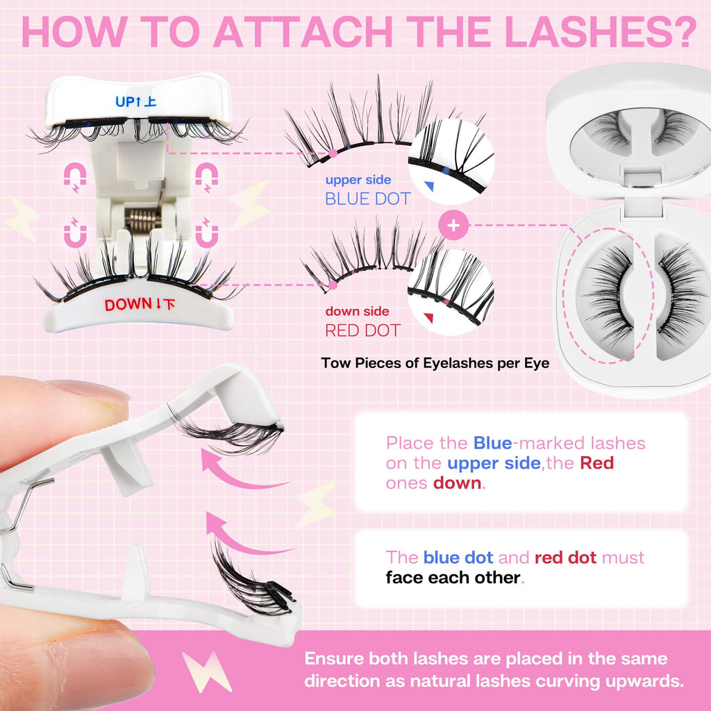 CALAILIS Magnetic Eyelashes with Applicator – Glue-Free, All-Day Comfort