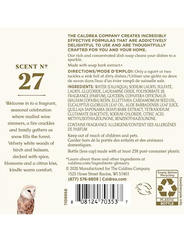 Caldrea Gilded Balsam Birch Hand Soap – Aloe Vera, Olive Oil & Essential Oils | 10.8 Fl Oz