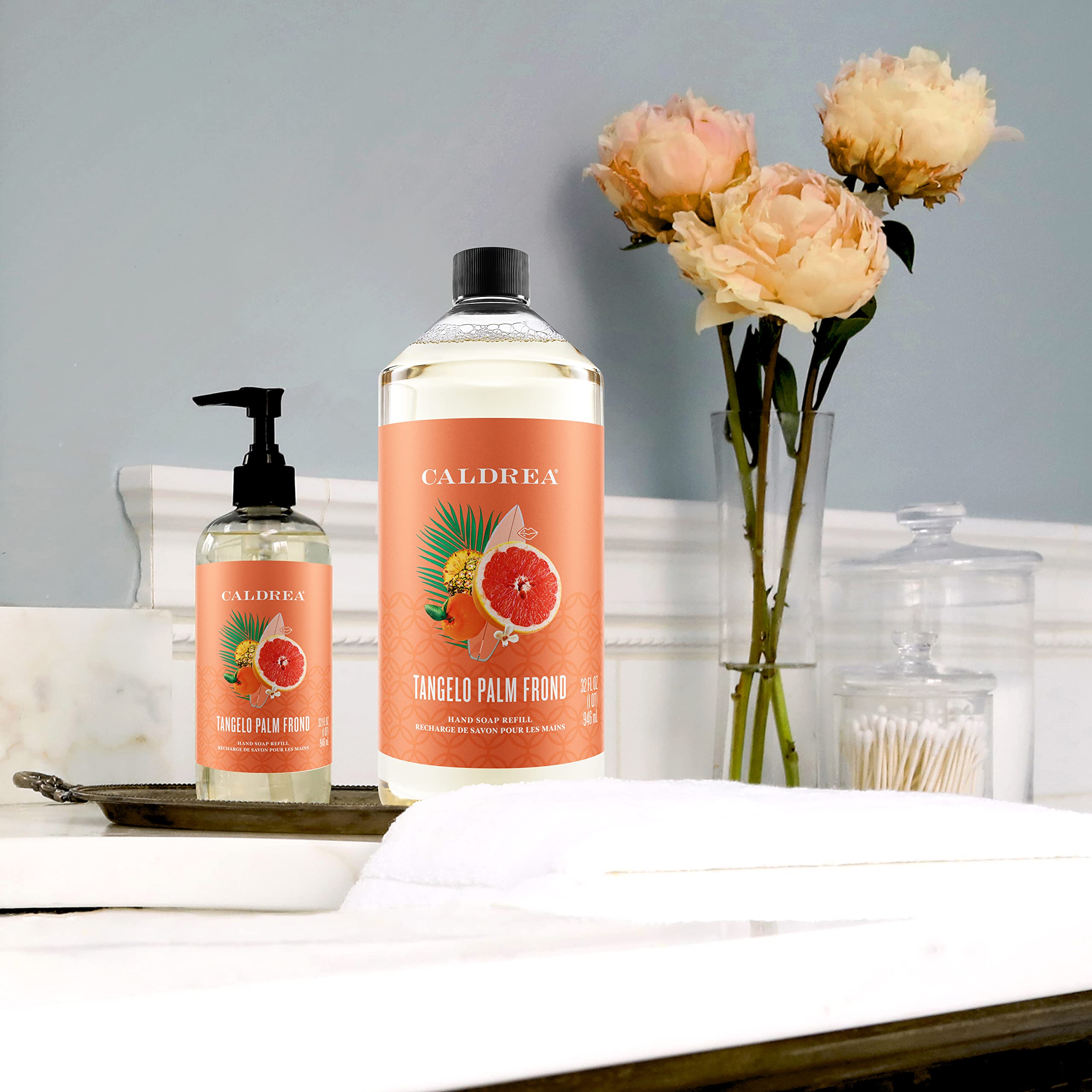 Caldrea Tangelo Palm Frond Hand Soap Refill – Aloe Vera, Olive Oil & Essential Oils, 32 oz
