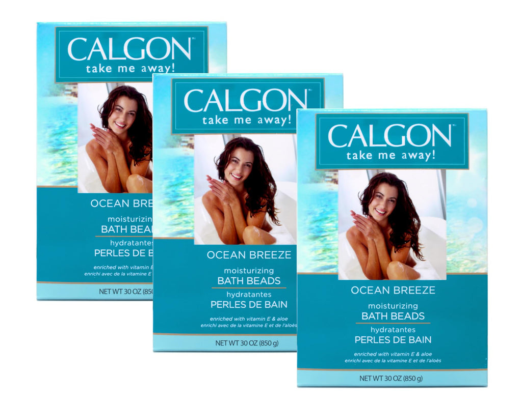Calgon Ultra Moisturizing Bath Beads Ocean Breeze – Pack of 3 (30 oz)