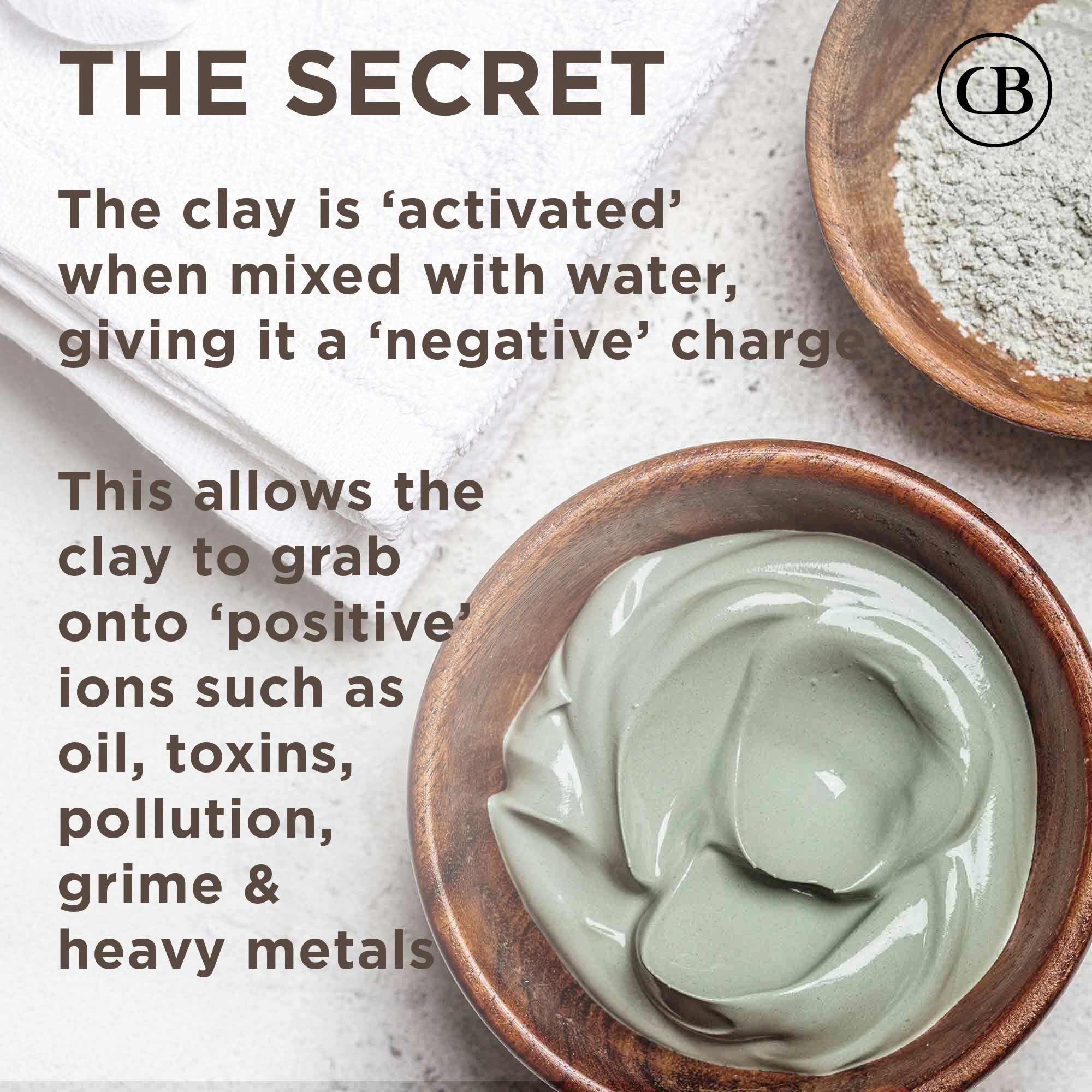 California Biology Kaolin & Calcium Bentonite Clay | Indian Healing Clay for Face & Body | 16 oz