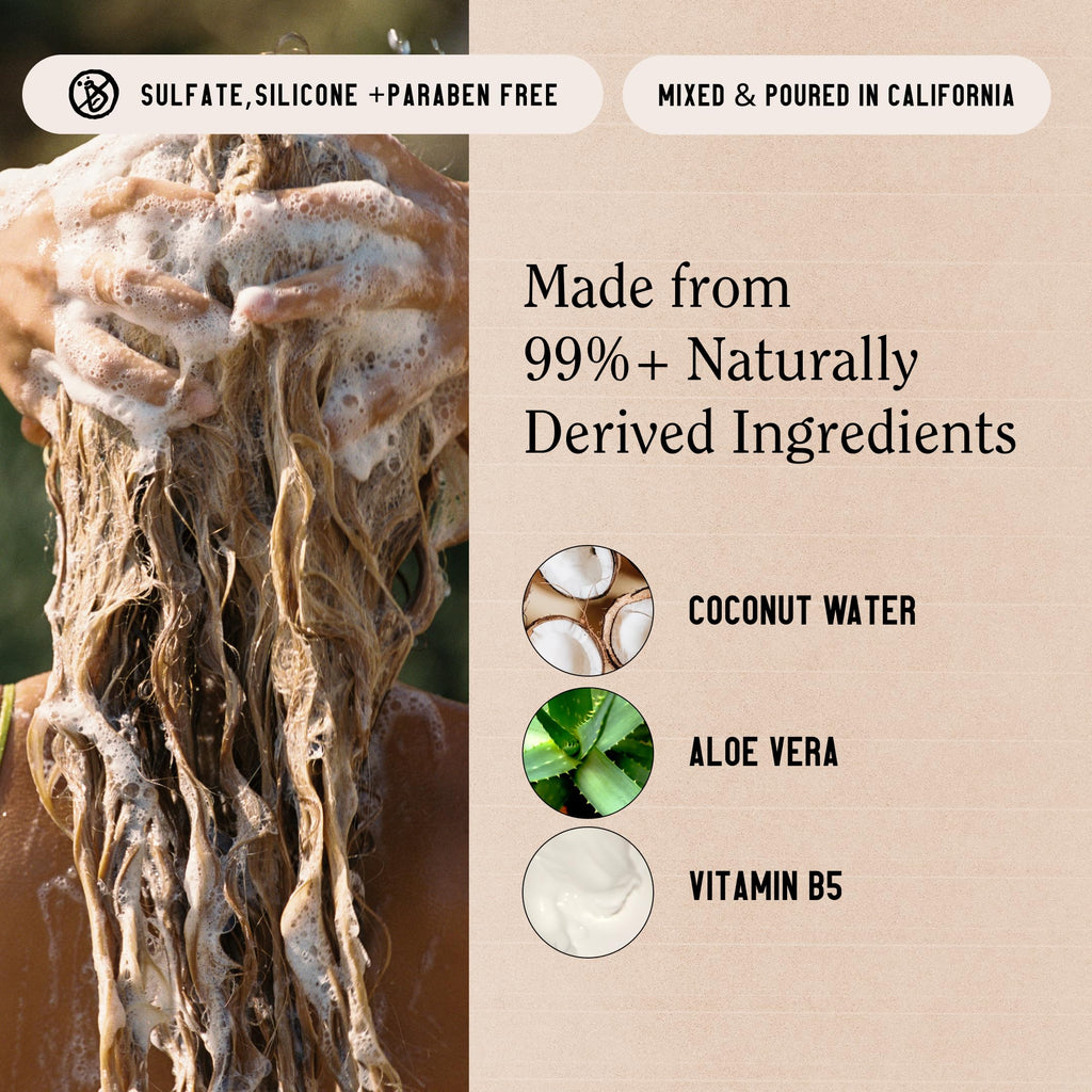 California Naturals Coconut Shampoo — Sulfate Free Gentle Cleanse for All Hair Types