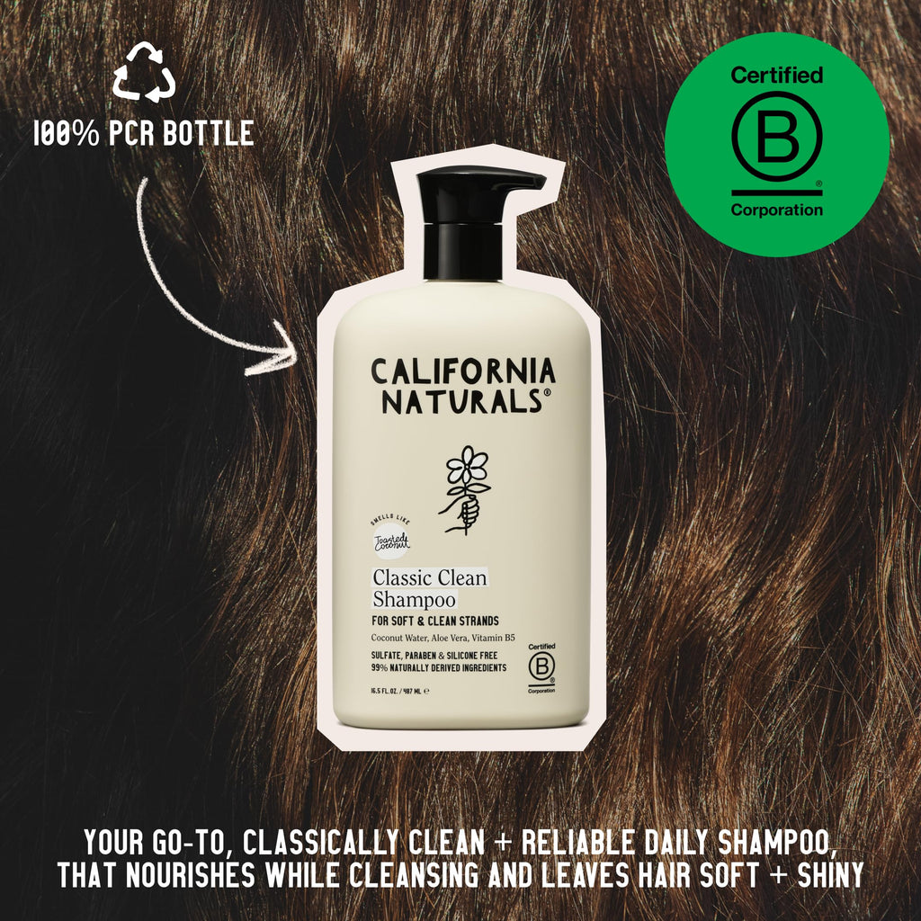 California Naturals Coconut Shampoo — Sulfate Free Gentle Cleanse for All Hair Types