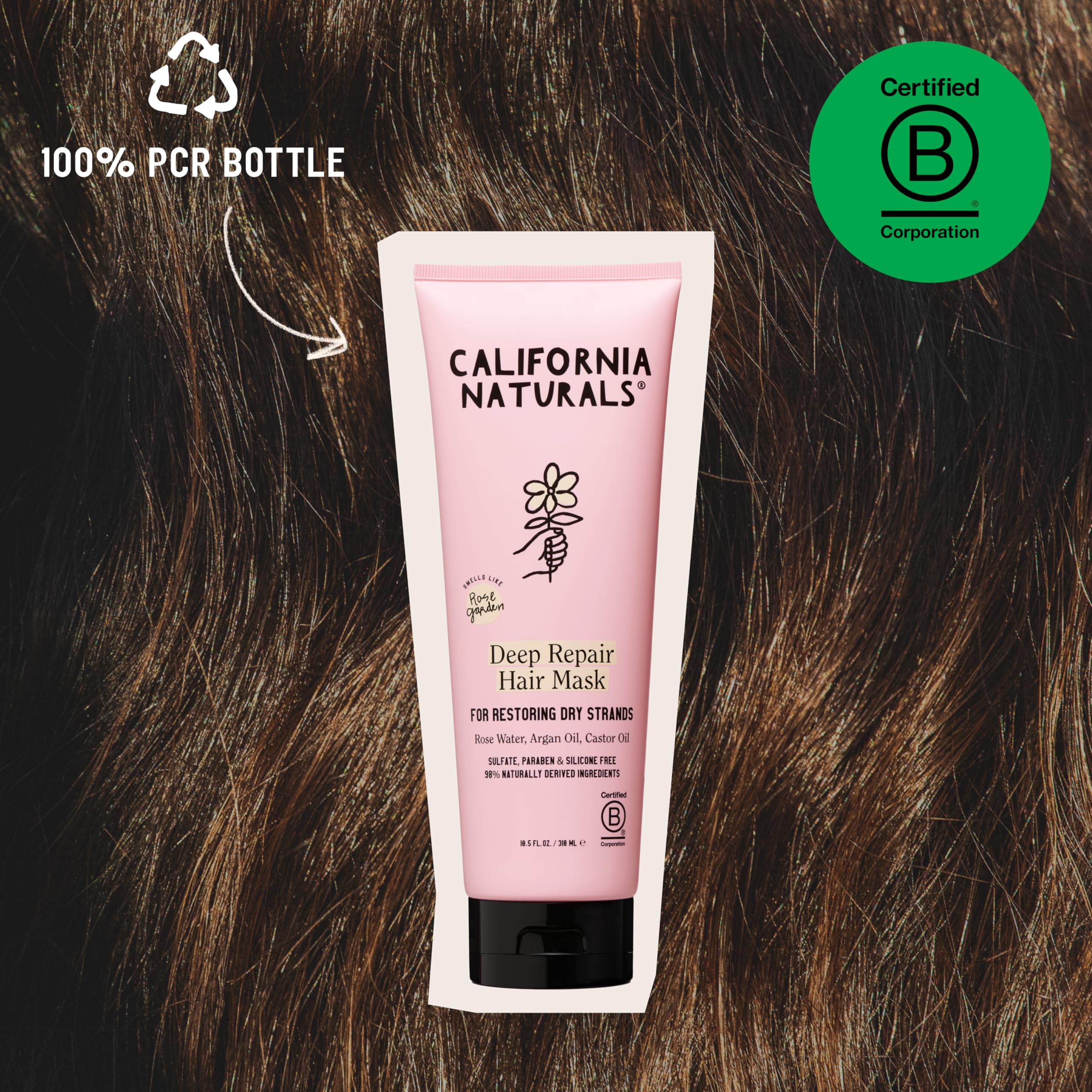 California Naturals Deep Repair Hair Mask — Paraben and Sulfate Free, Hydrating for All Hair Types (12 oz)