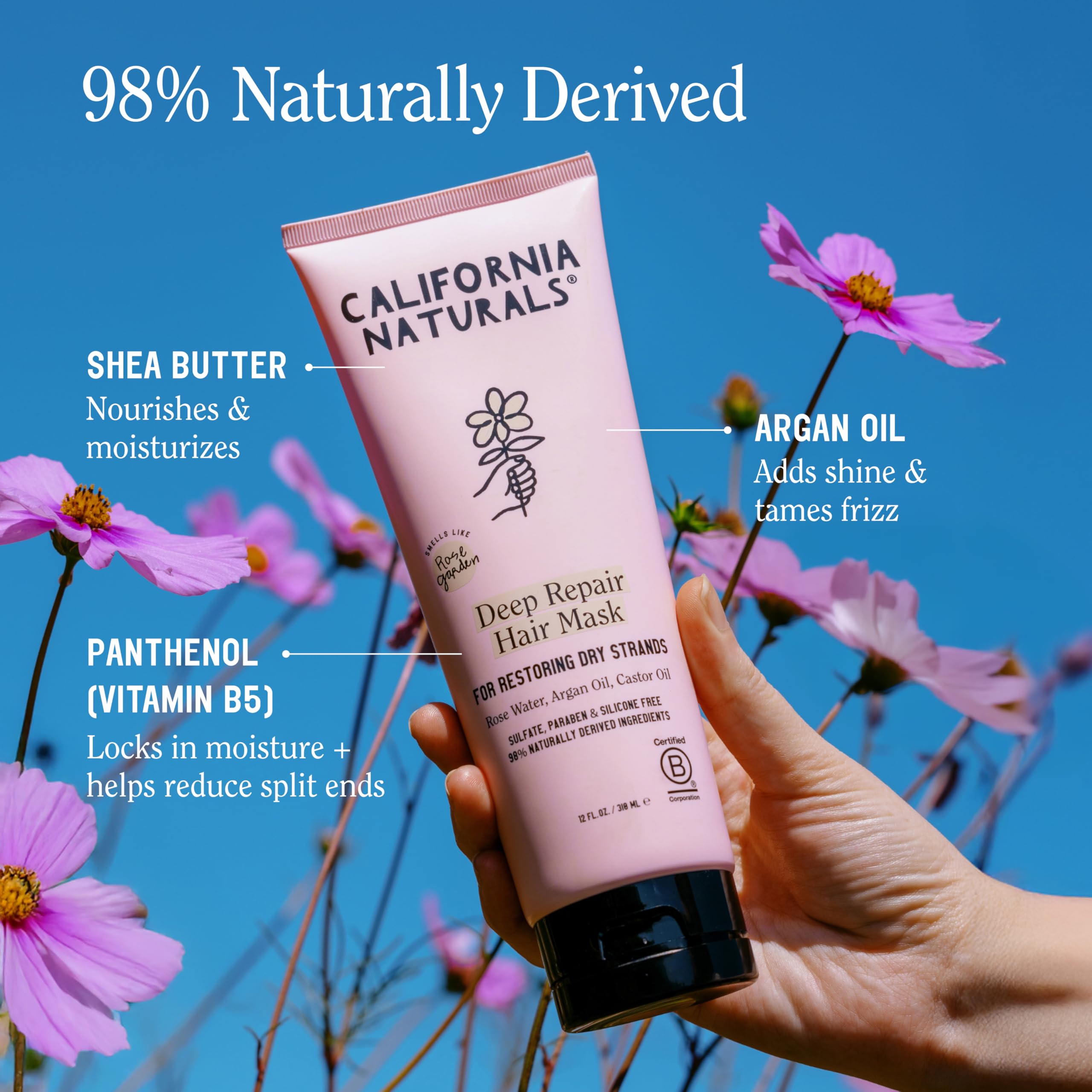 California Naturals Deep Repair Hair Mask — Paraben and Sulfate Free, Hydrating for All Hair Types (12 oz)