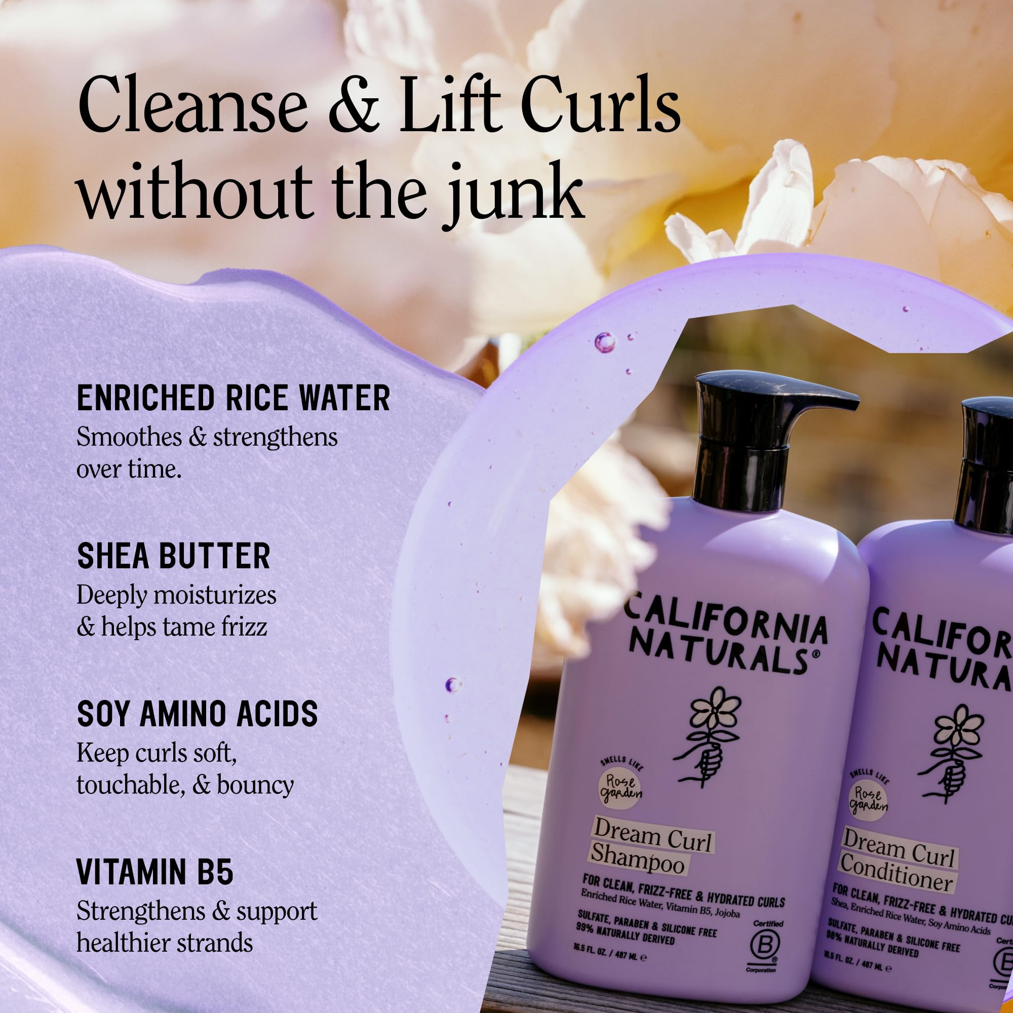 California Naturals Dream Curl Shampoo & Conditioner Set | Hydrating Curl Care for Soft, Frizz-Free Curls