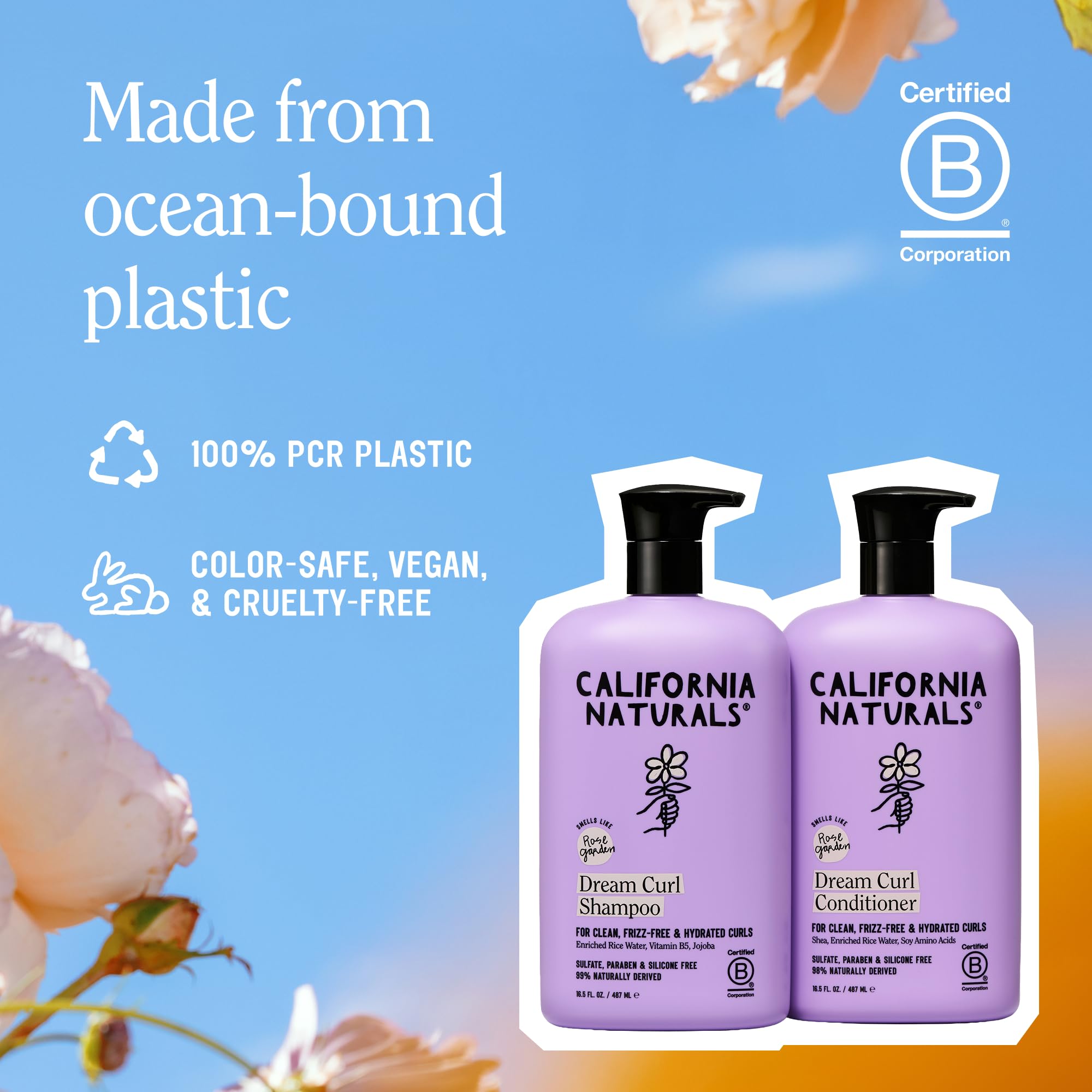 California Naturals Dream Curl Shampoo & Conditioner Set | Hydrating Curl Care for Soft, Frizz-Free Curls