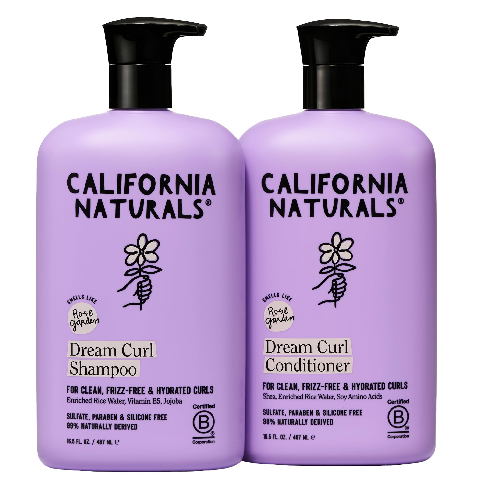 California Naturals Dream Curl Shampoo & Conditioner Set | Hydrating Curl Care for Soft, Frizz-Free Curls