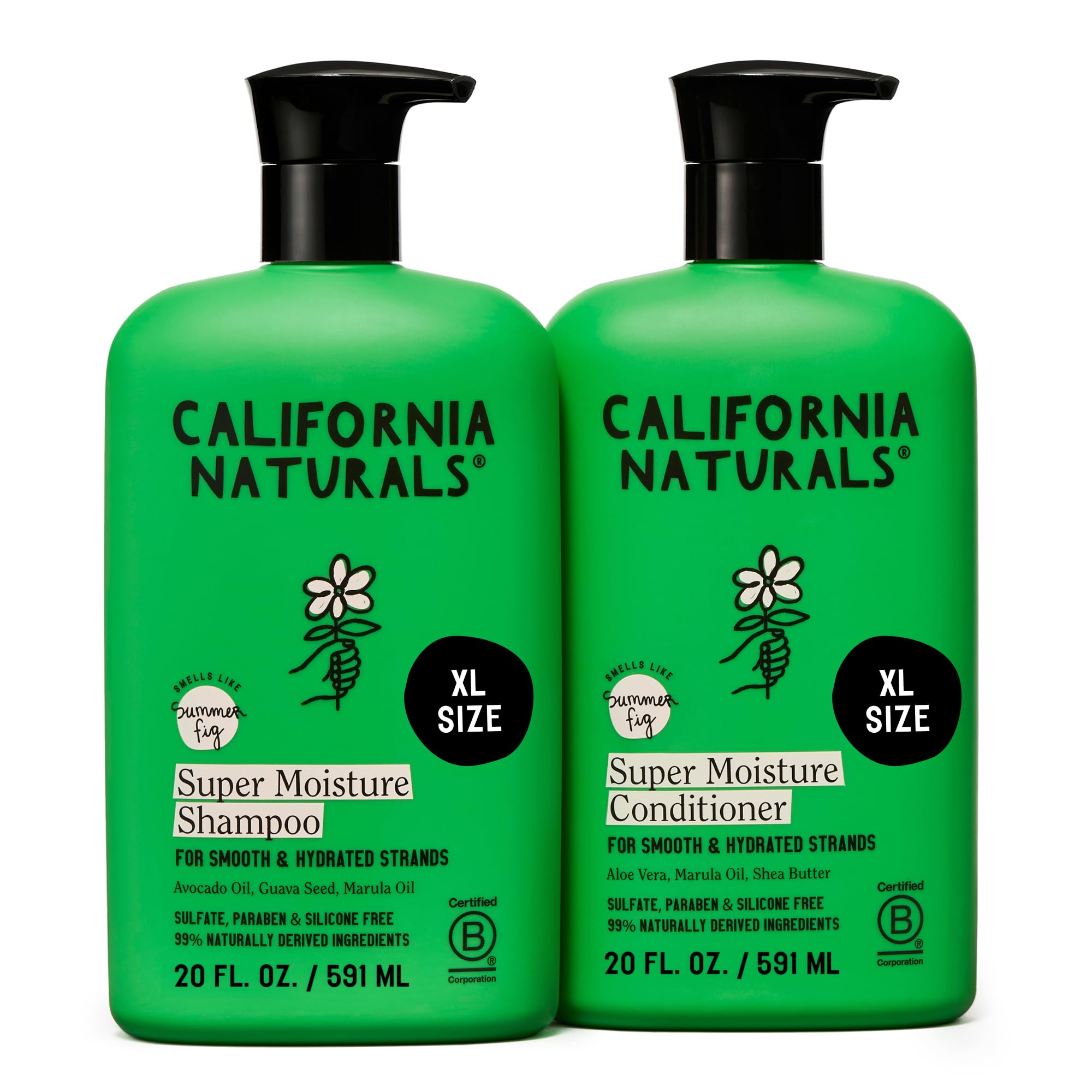 California Naturals Moisture Shampoo & Conditioner Set – Hydration for Dry Hair