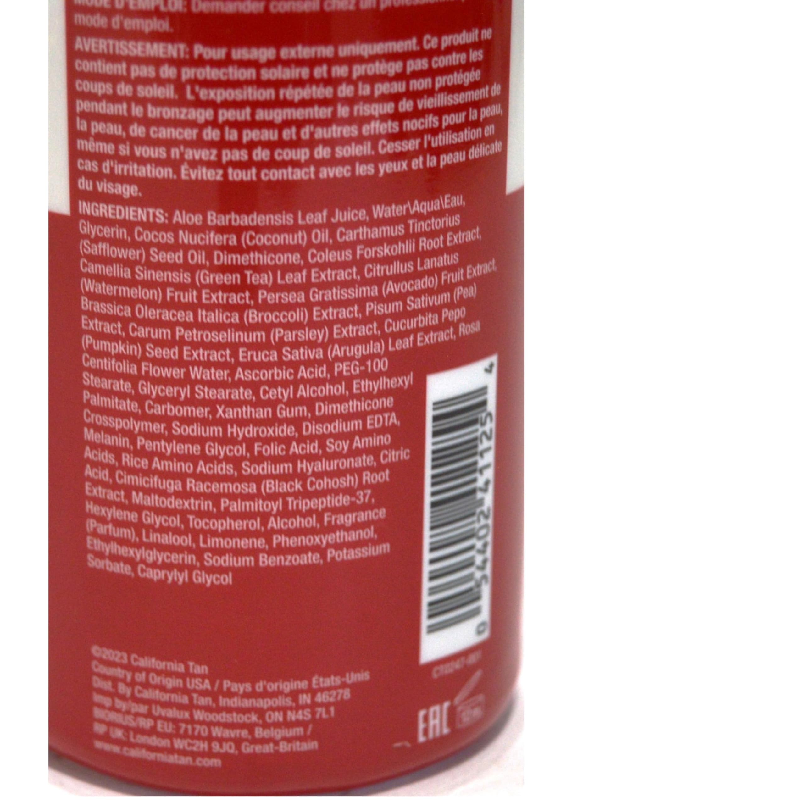 California Tan Restored Moisturizer – Daily Body Lotion (16 oz) | Red Light Therapy Ready