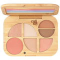 Caliray Endless Sunset Talc-Free Palette — Face & Eyes, Refillable Bamboo Compact