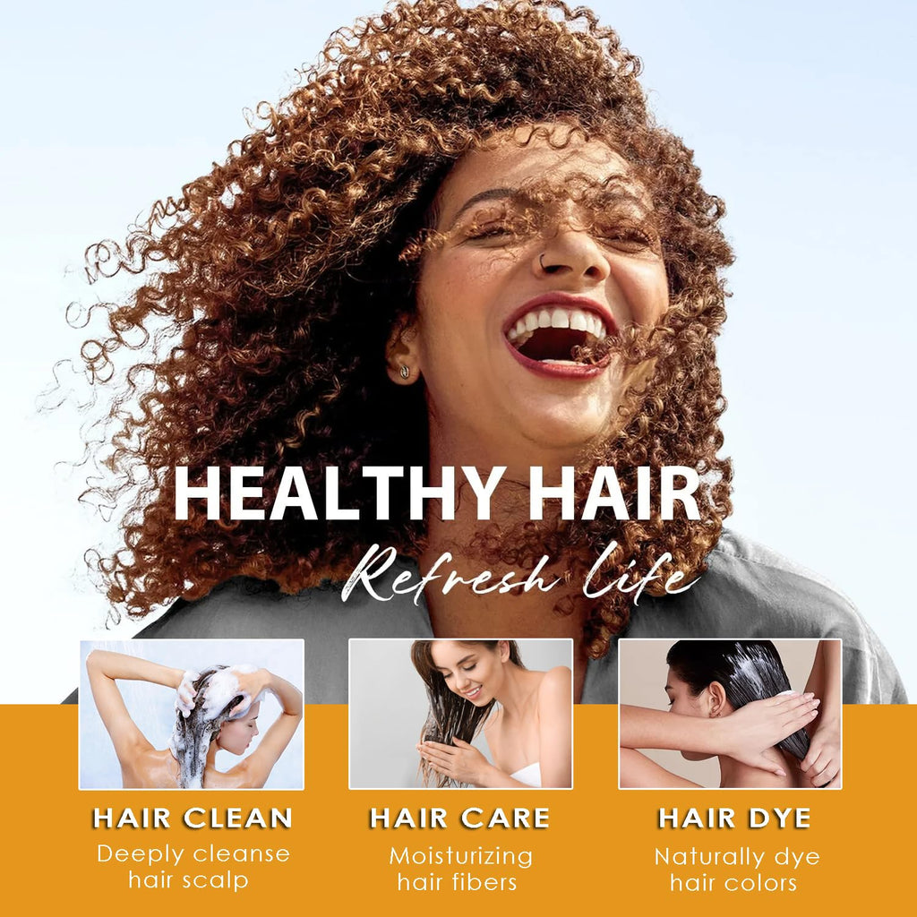 Callmynm Hair Dye Shampoo 3-in-1 with Argan Oil — Instant Gray Coverage (500ml Dark Red Wine)