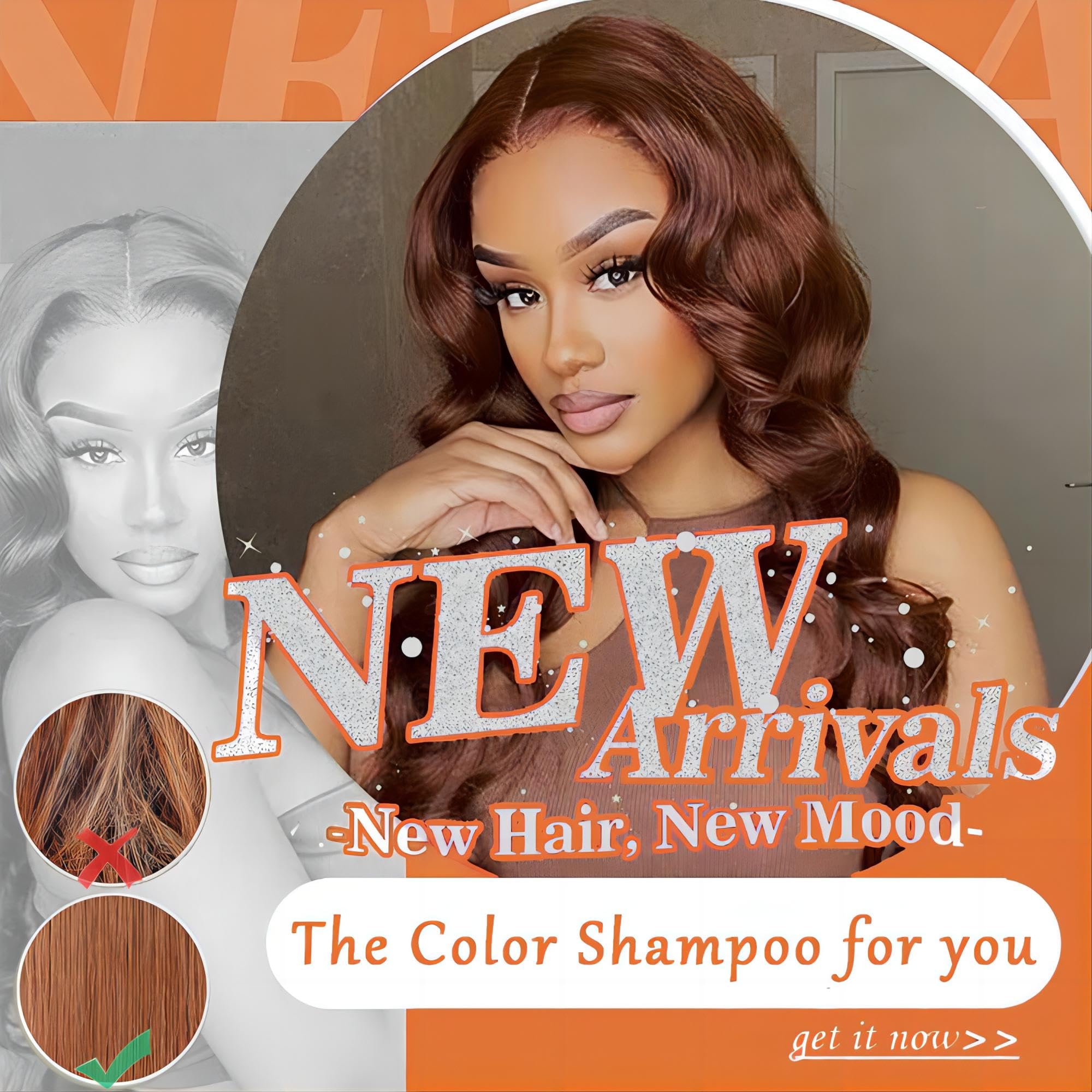 Callmynm Hair Dye Shampoo 3-in-1 with Argan Oil — Instant Gray Coverage (500ml Dark Red Wine)