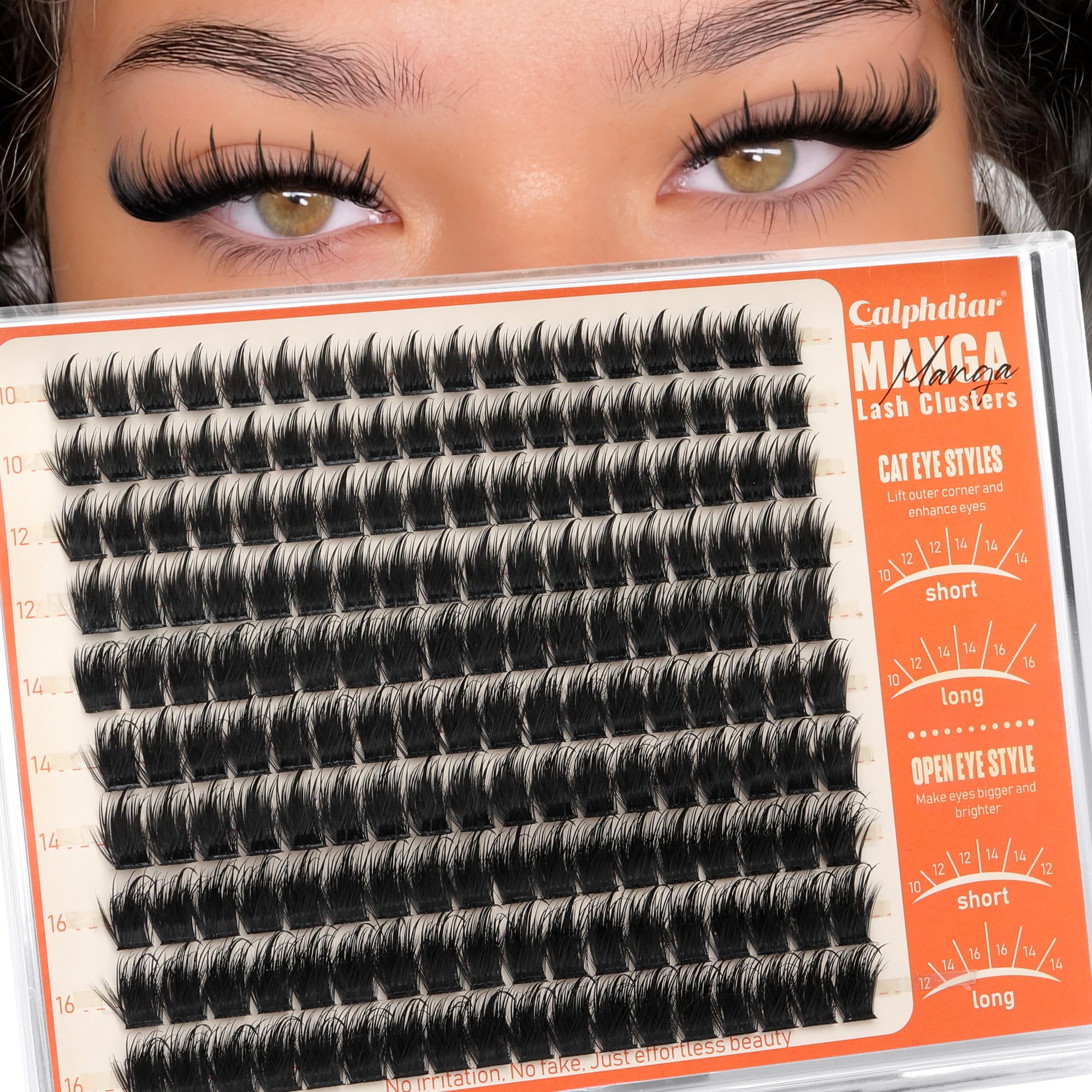 Calphdiar Manga Lash Clusters – Wispy, Spiky Volume Lashes (10-16mm)