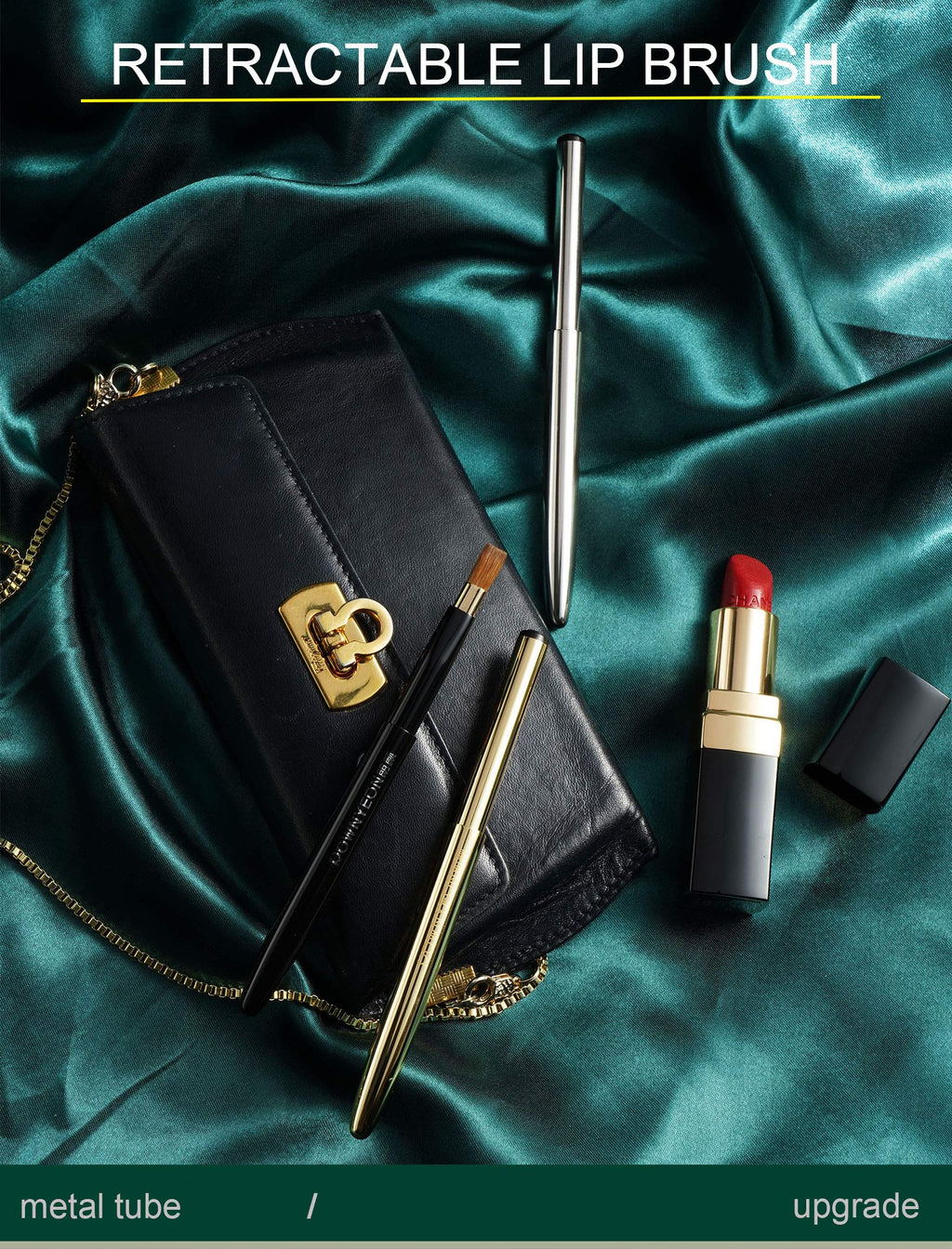 Camdeez Rownyeon Travel Retractable Lip Brush – Portable Lipstick & Gloss Tool