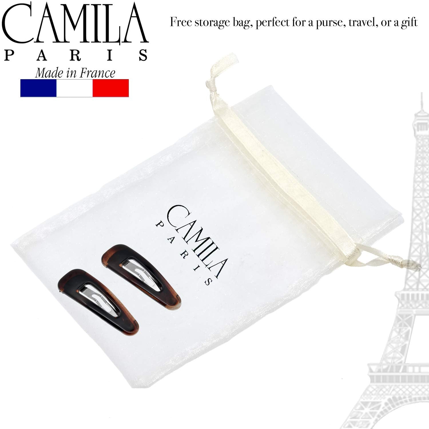 Camila Paris AD86/2 French Hair Barrette Clips – Strong Hold, No Slip, Made in France