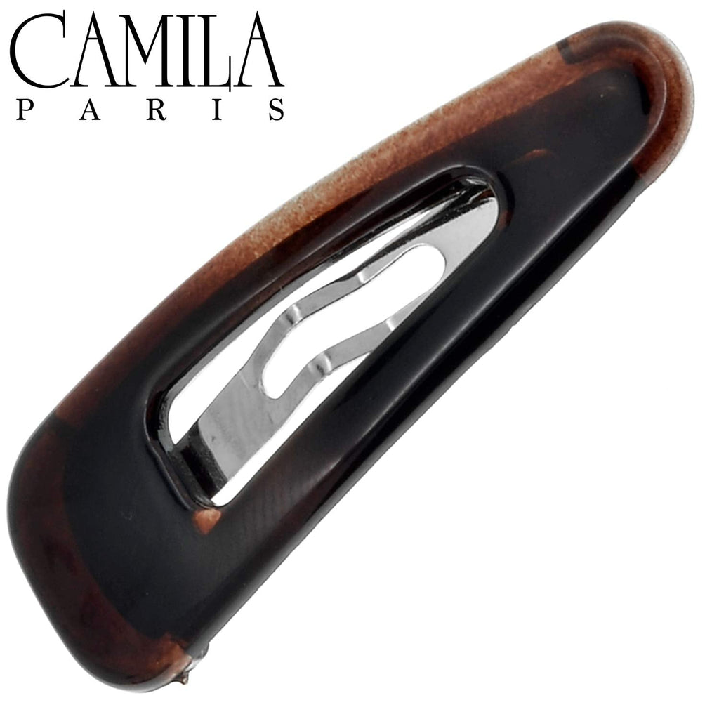 Camila Paris AD89/2 French Hair Barrettes – 3-Inch Tortoise Clips, Strong Hold, Made in France