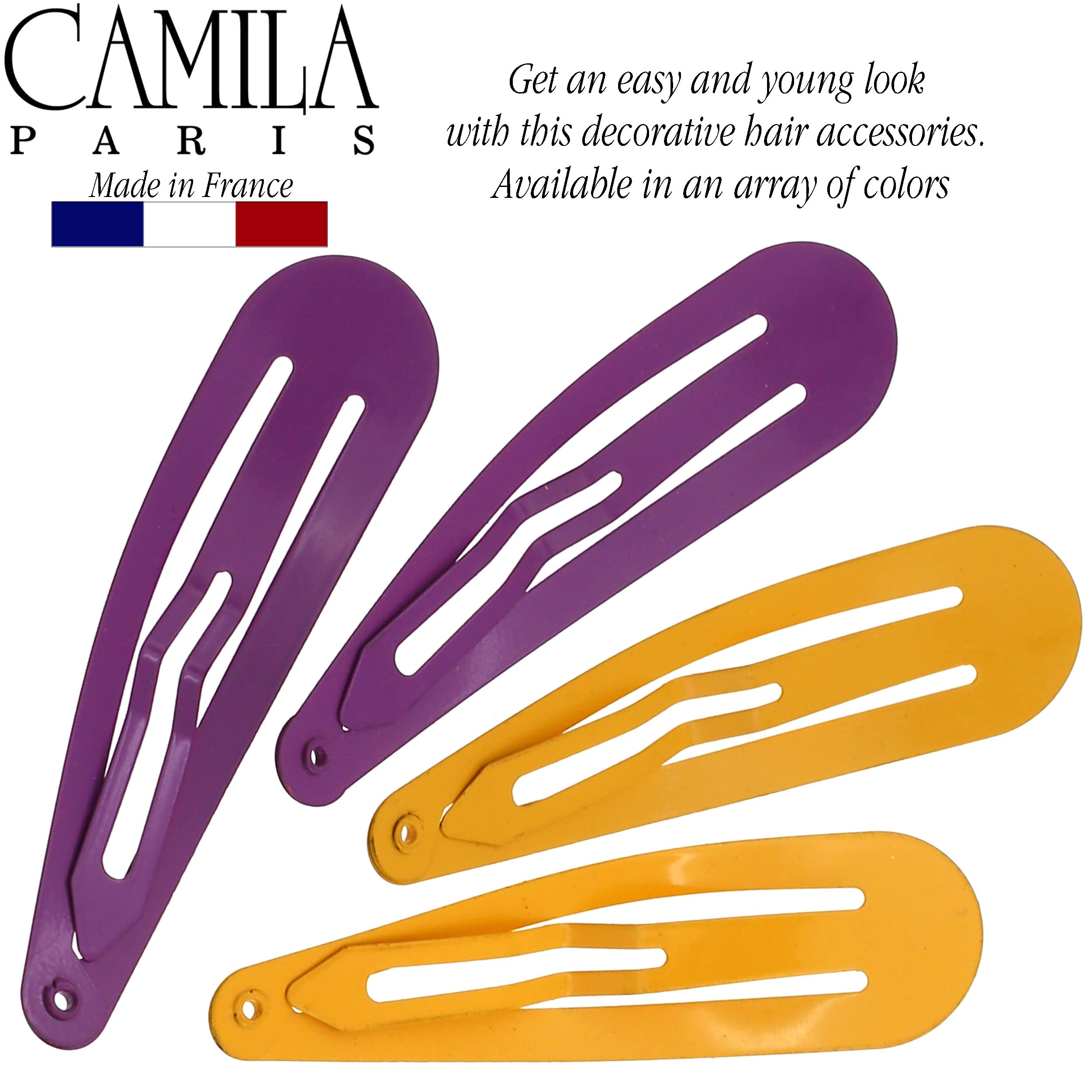 Camila Paris CP1330A French Hair Barrette Clips – Strong Hold, Made in France