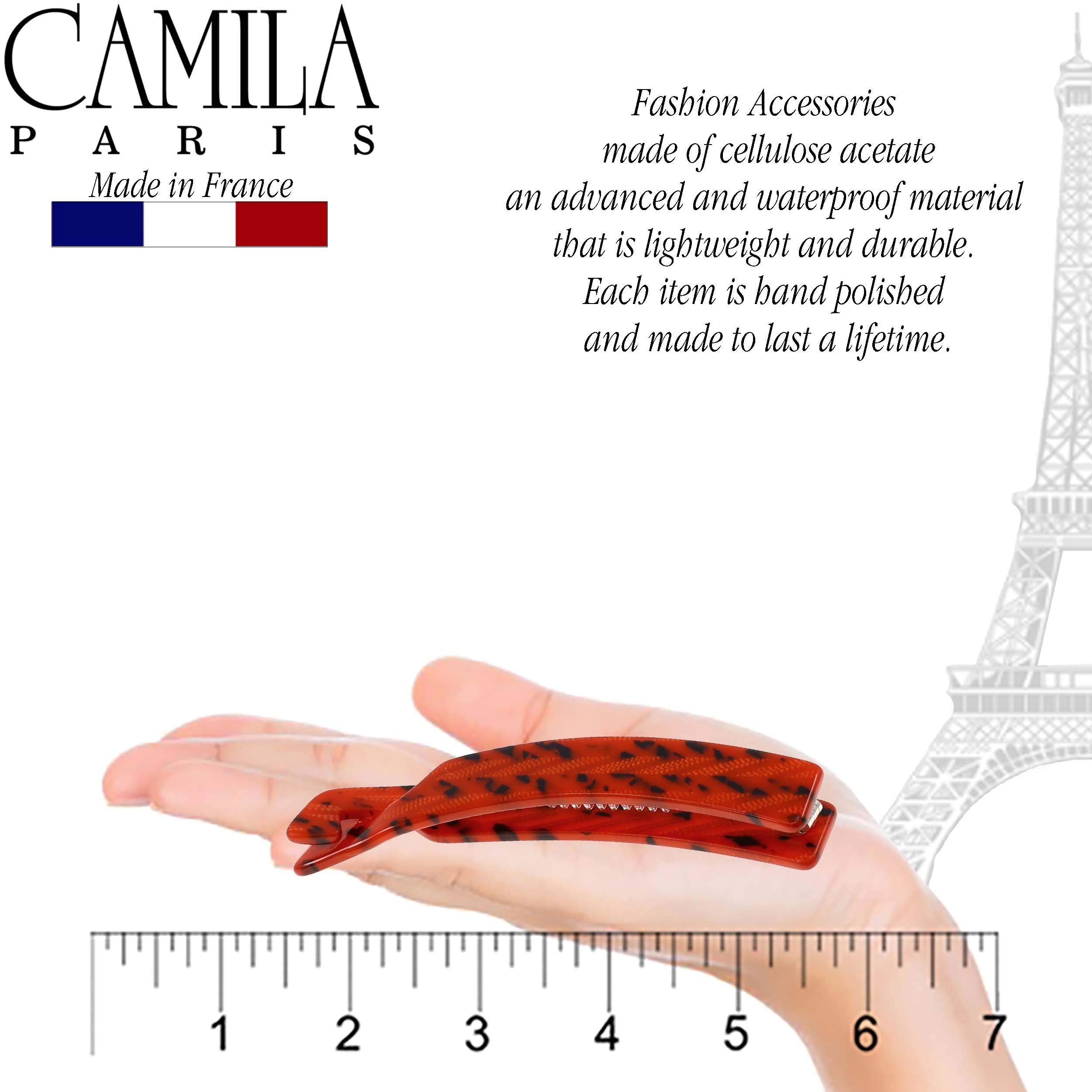 Camila Paris CP2510 4-Inch Banana Clip – Handmade Victory Red Hair Accessory