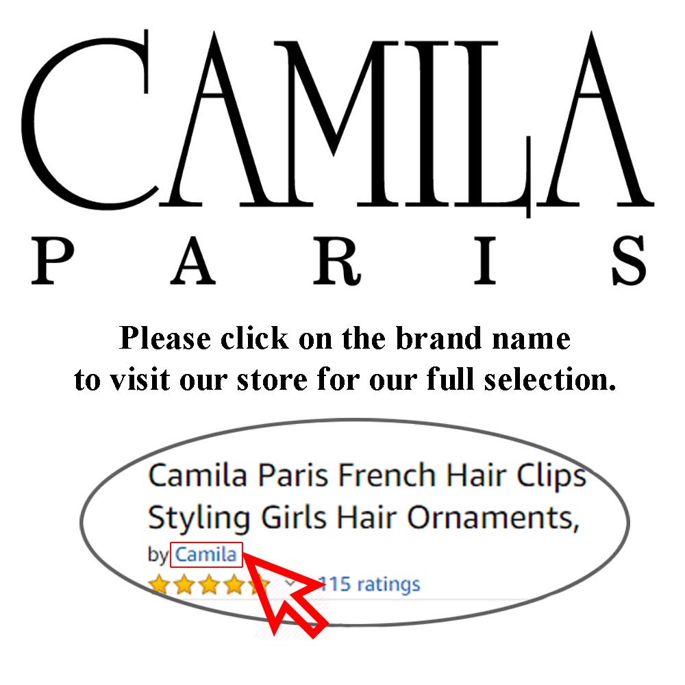 Camila Paris CP2946 French Hair Side Comb – Small, Rounded Black | Strong Hold Hair Clips