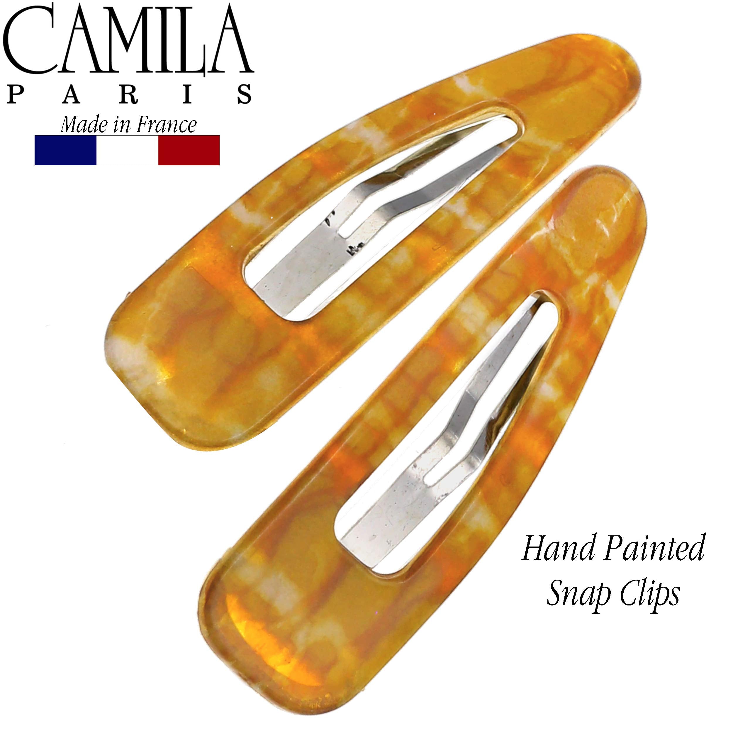 Camila Paris CP3092 French Hair Barrettes Clips – Strong Hold Snap Hair Clips for Women, Made in France