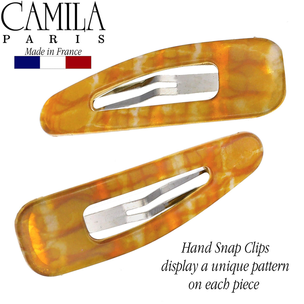 Camila Paris CP3092 French Hair Barrettes Clips – Strong Hold Snap Hair Clips for Women, Made in France