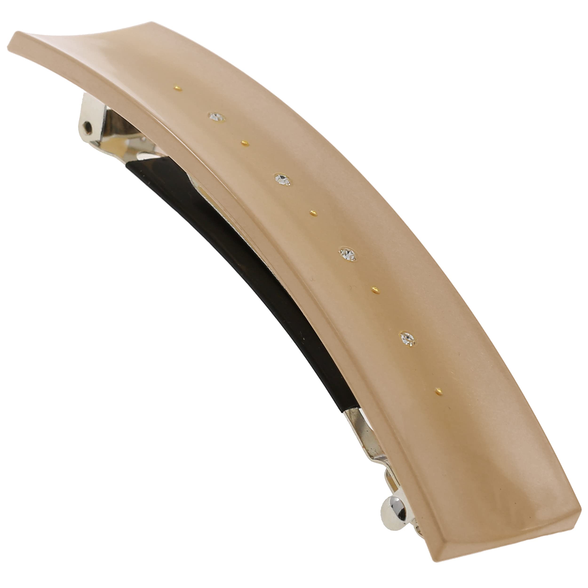 Camila Paris CP3189 French Hair Barrette Clip – Strong Hold, Brown, Made in France