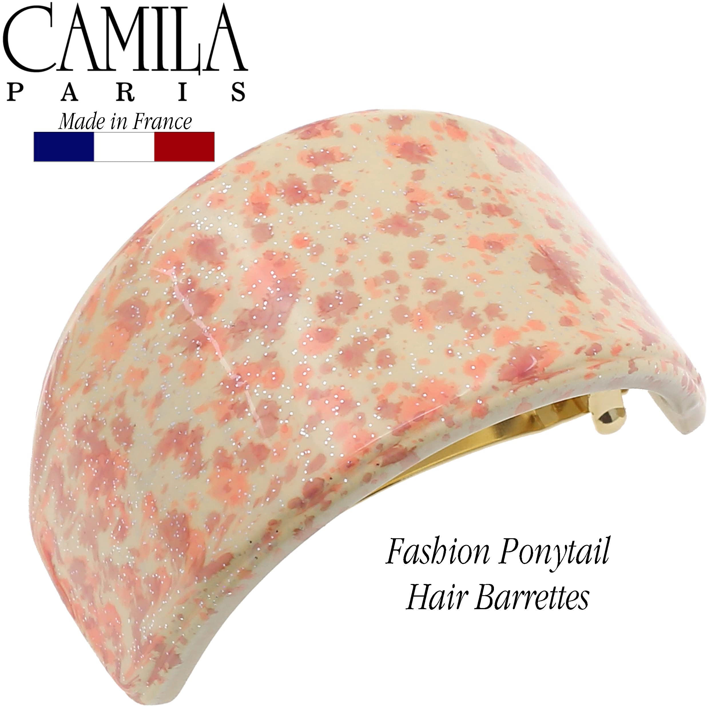 Camila Paris CP3234 Beige French Hair Barrette – Strong Hold for Fine Long Hair
