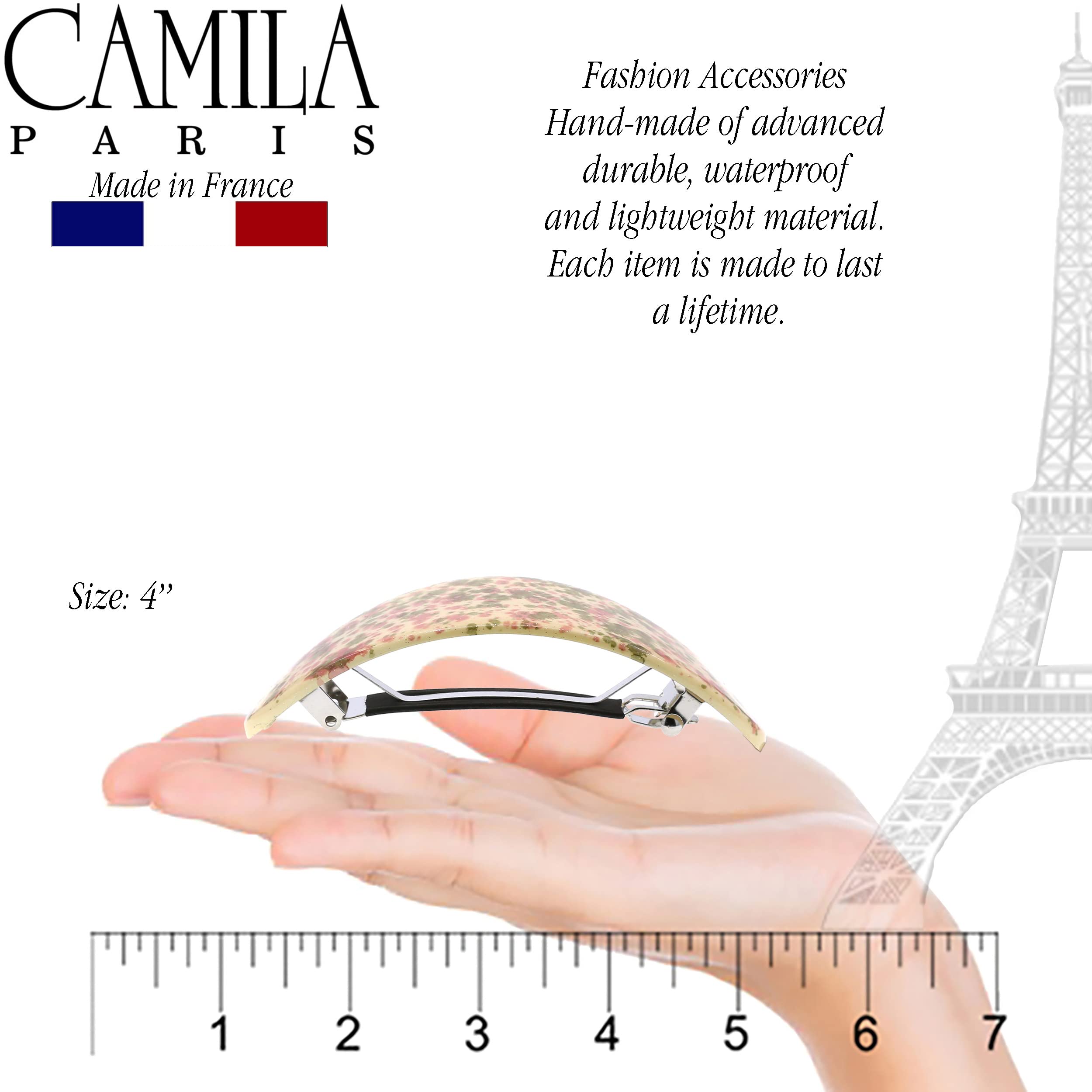 Camila Paris CP3323 Oval Hair Barrette – Strong Hold for Thick Hair | Made in France