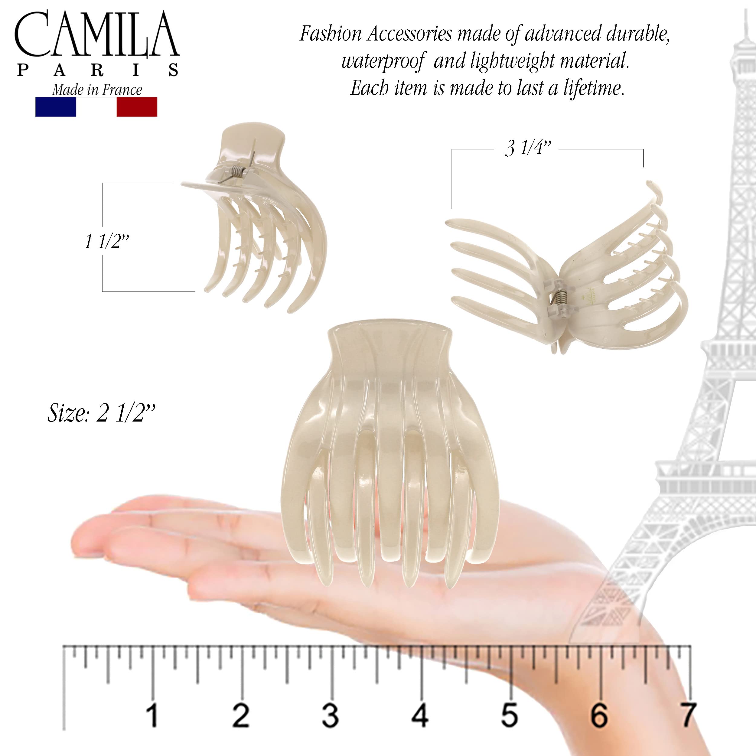 Camila Paris CP3539 French Hair Clip – 2.5-Inch No-Slip, Made in France