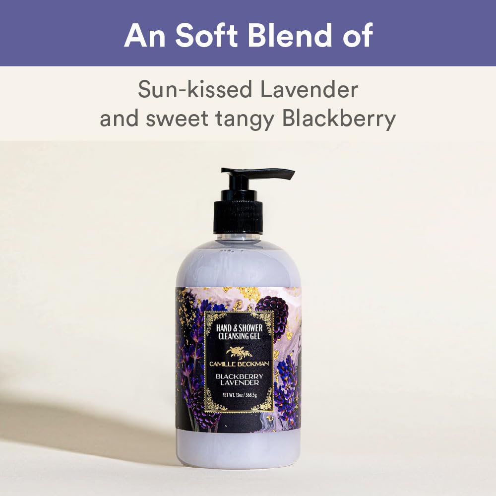 Camille Beckman Blackberry Lavender Hand & Shower Cleansing Gel – 13 oz