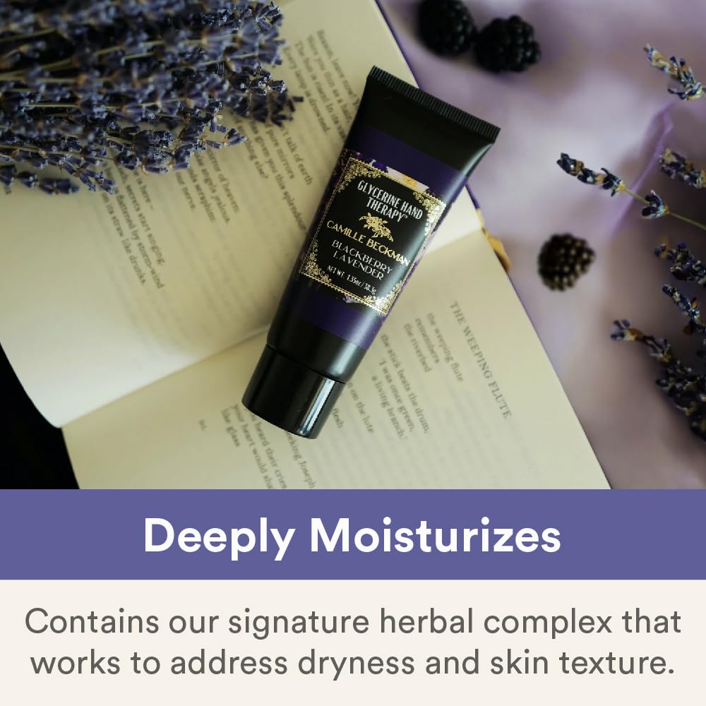 Camille Beckman Hand & Body Duet Set – Blackberry Lavender Glycerine Hand Therapy & Silky Body Cream