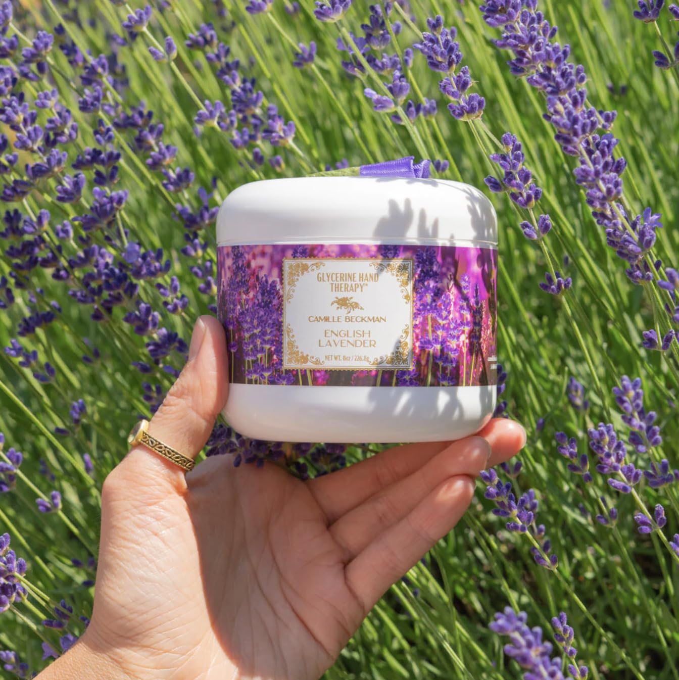 Camille Beckman Glycerine Hand Therapy Cream – English Lavender, 8 oz