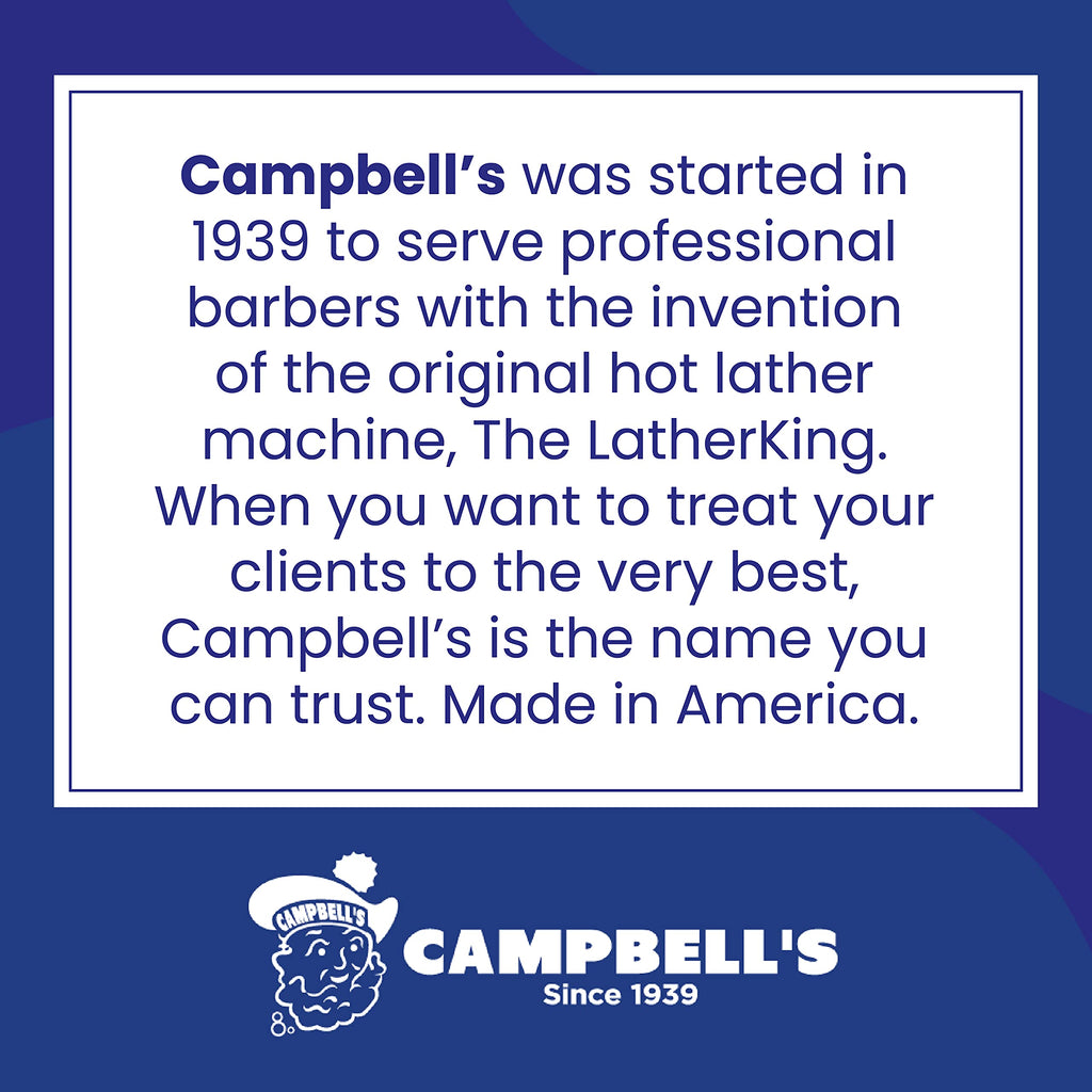 Campbell's Liquid Shave Cream 8 oz for Barbers — Thick Lather for LatherKing Machines